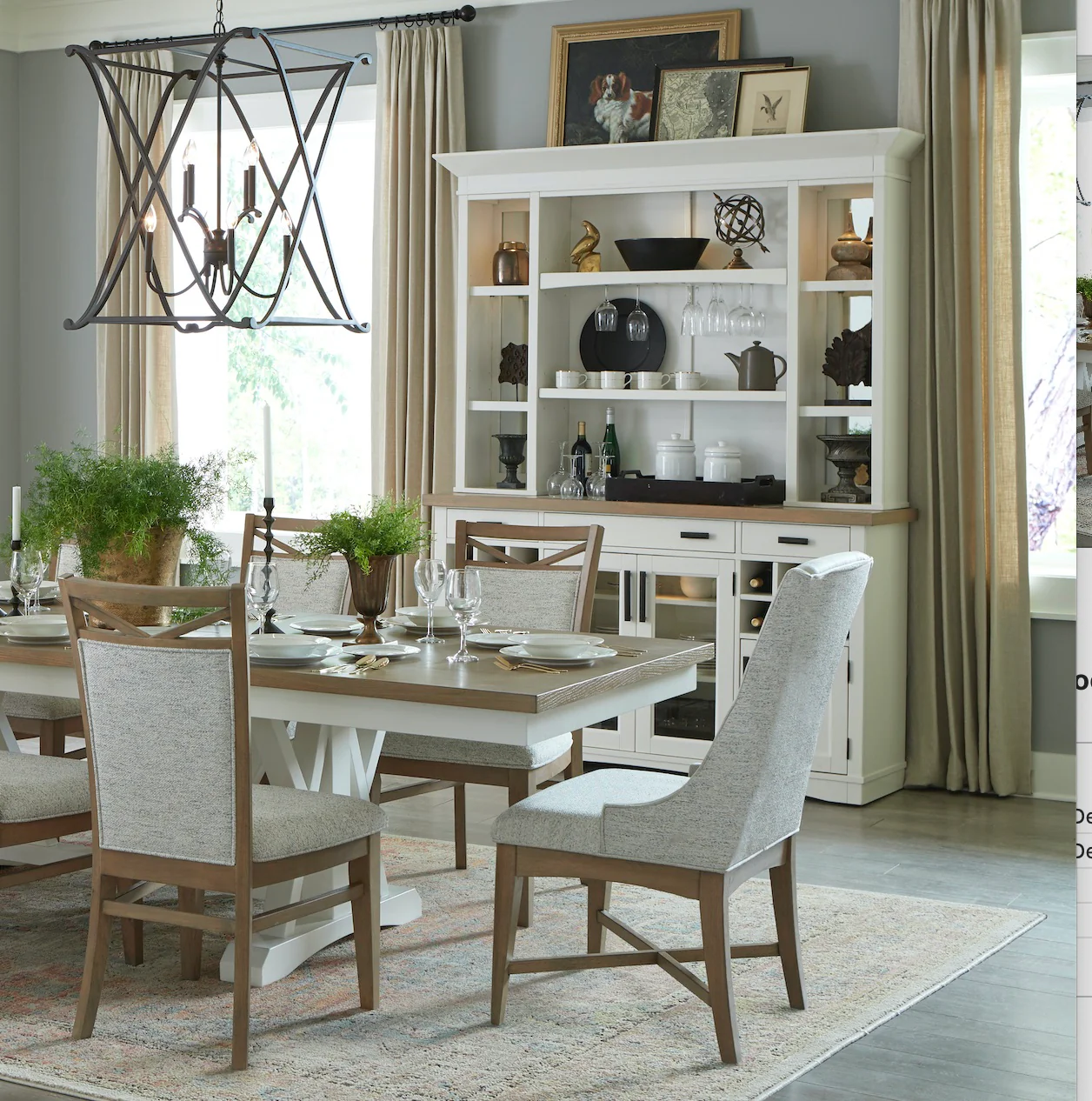 Parker House Americana Modern Dining 69 In. Buffet and Hutch with Quartz Insert - Image 6