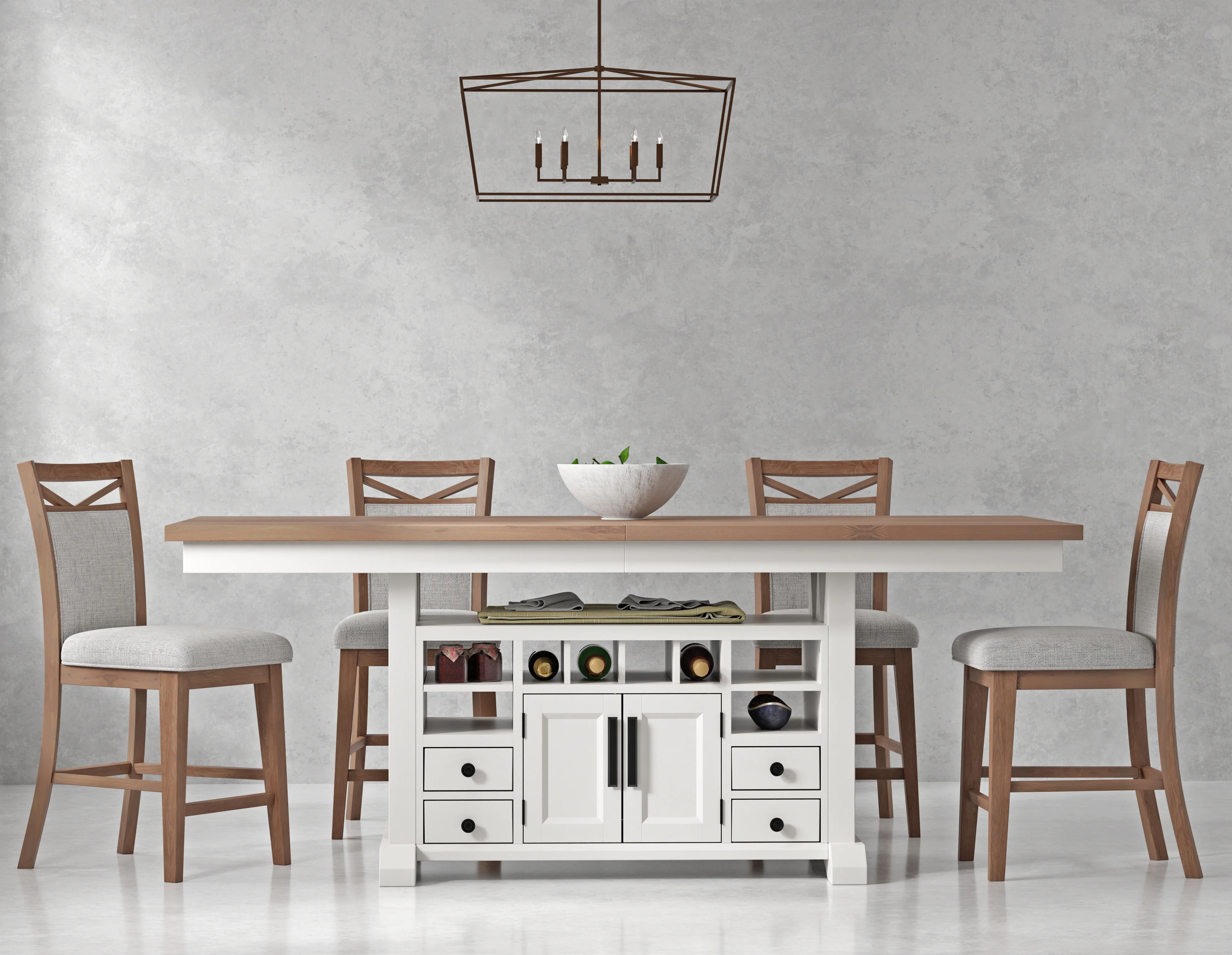 Parker House Americana Modern Dining 72 In. Island Counter-Height Extendable Dining Table - Image 9