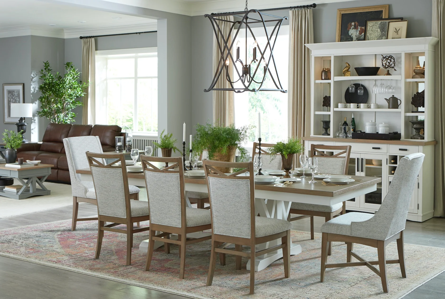 Parker House Americana Modern Dining 88 In. Trestle Extendable Dining Table - Image 3