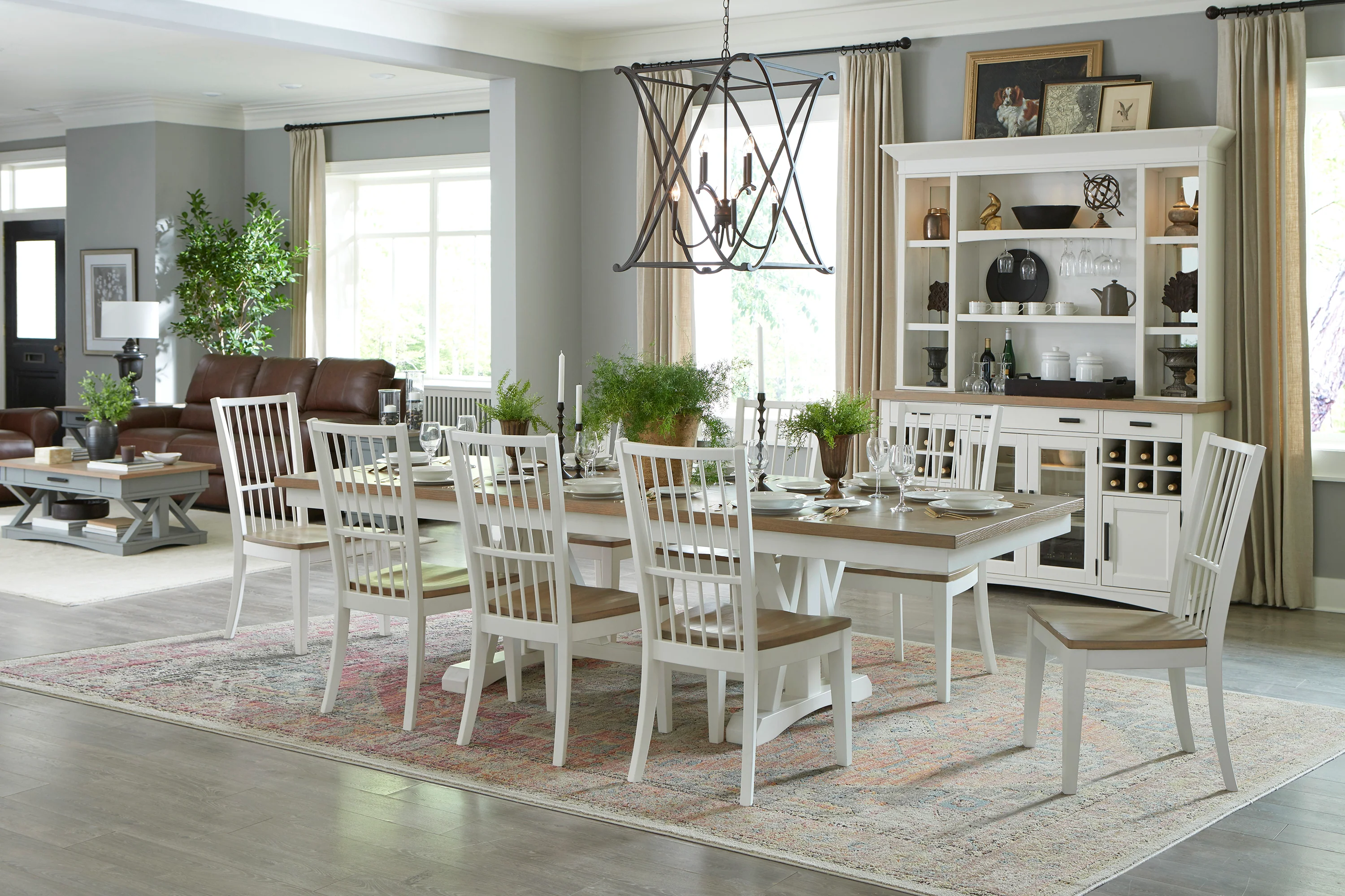 Parker House Americana Modern Dining 88 In. Trestle Extendable Dining Table - Image 4