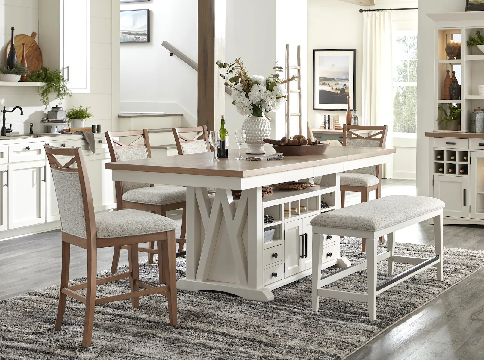 Parker House Americana Modern Dining Upholstered Counter Chair (2/CTN Sold in pairs) - Image 3