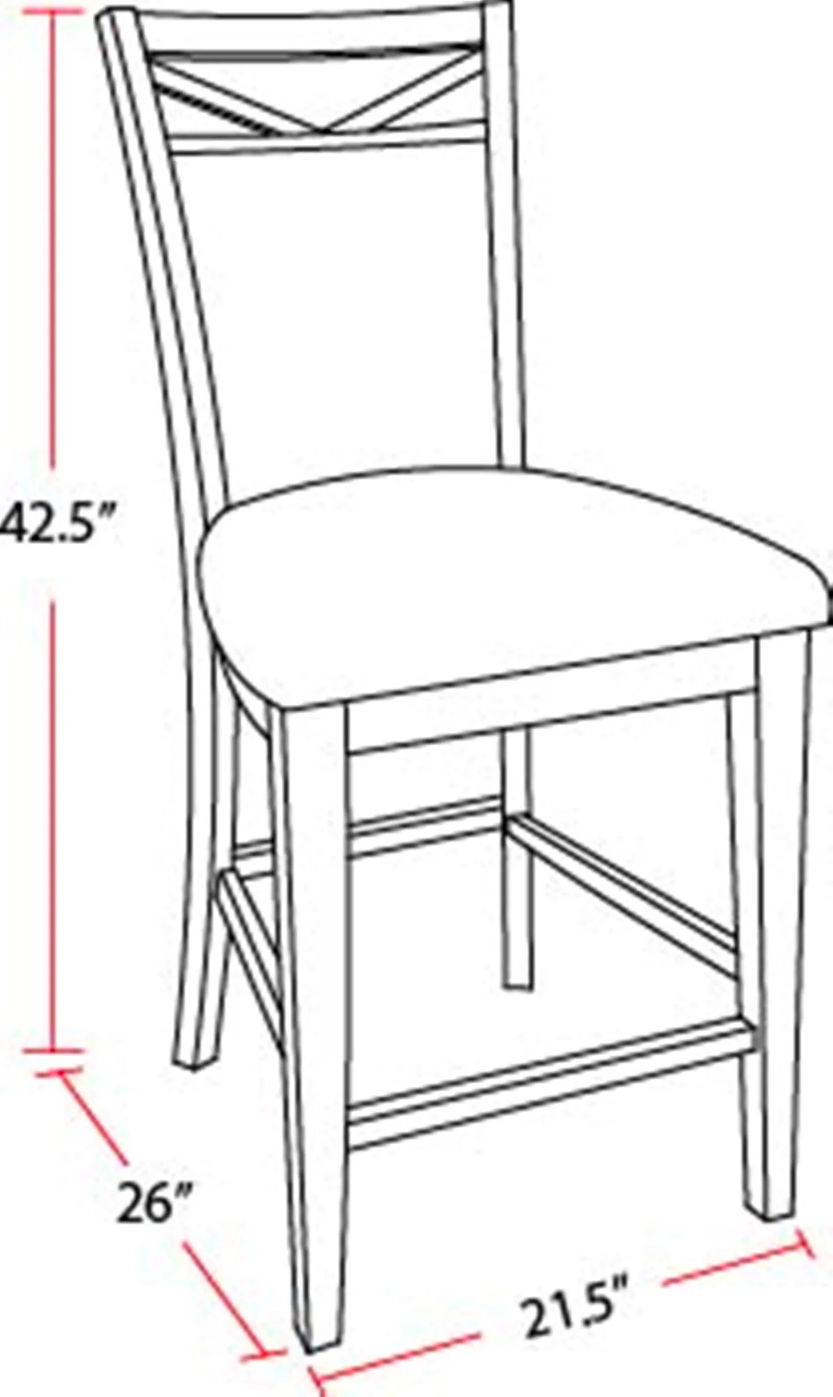 Parker House Americana Modern Dining Upholstered Counter Chair (2/CTN Sold in pairs) - Image 7
