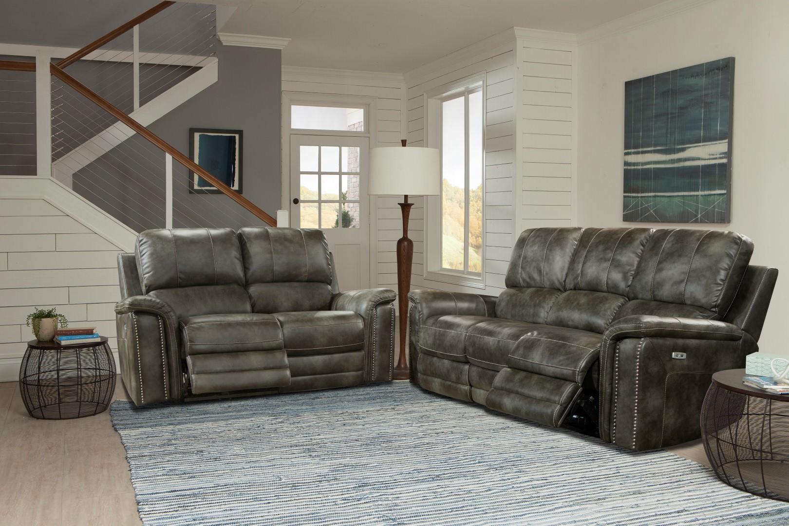 Parker House Belize Recliner PWR w/ USB & PWR Headrest in Ash - Image 3