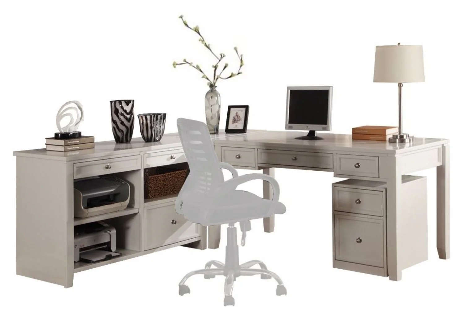 Parker House Boca L Shape Desk with Credenza and Lateral File - Image 2