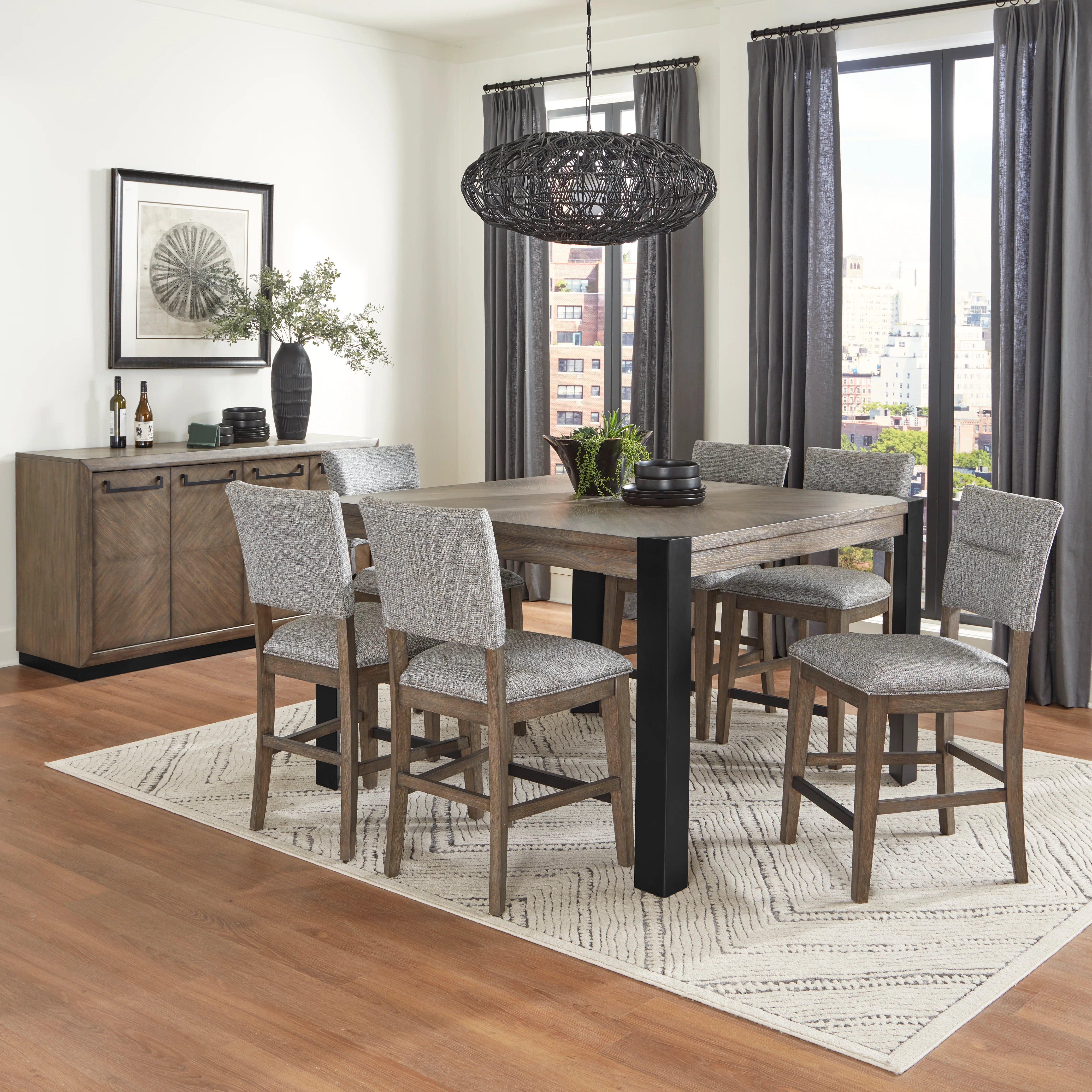 Parker House Cedar Fork - Dining 54 in. Square Counter Height Table - Image 4