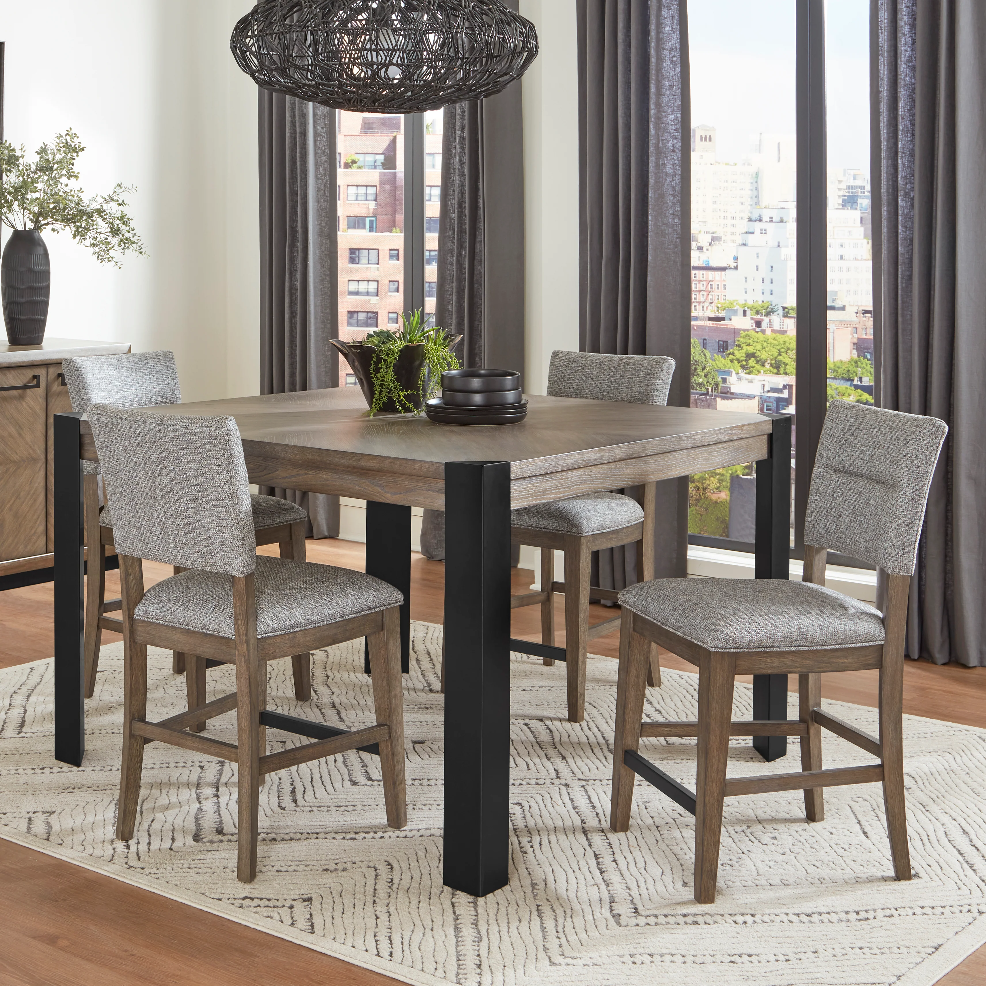 Parker House Cedar Fork - Dining 54 in. Square Counter Height Table - Image 5