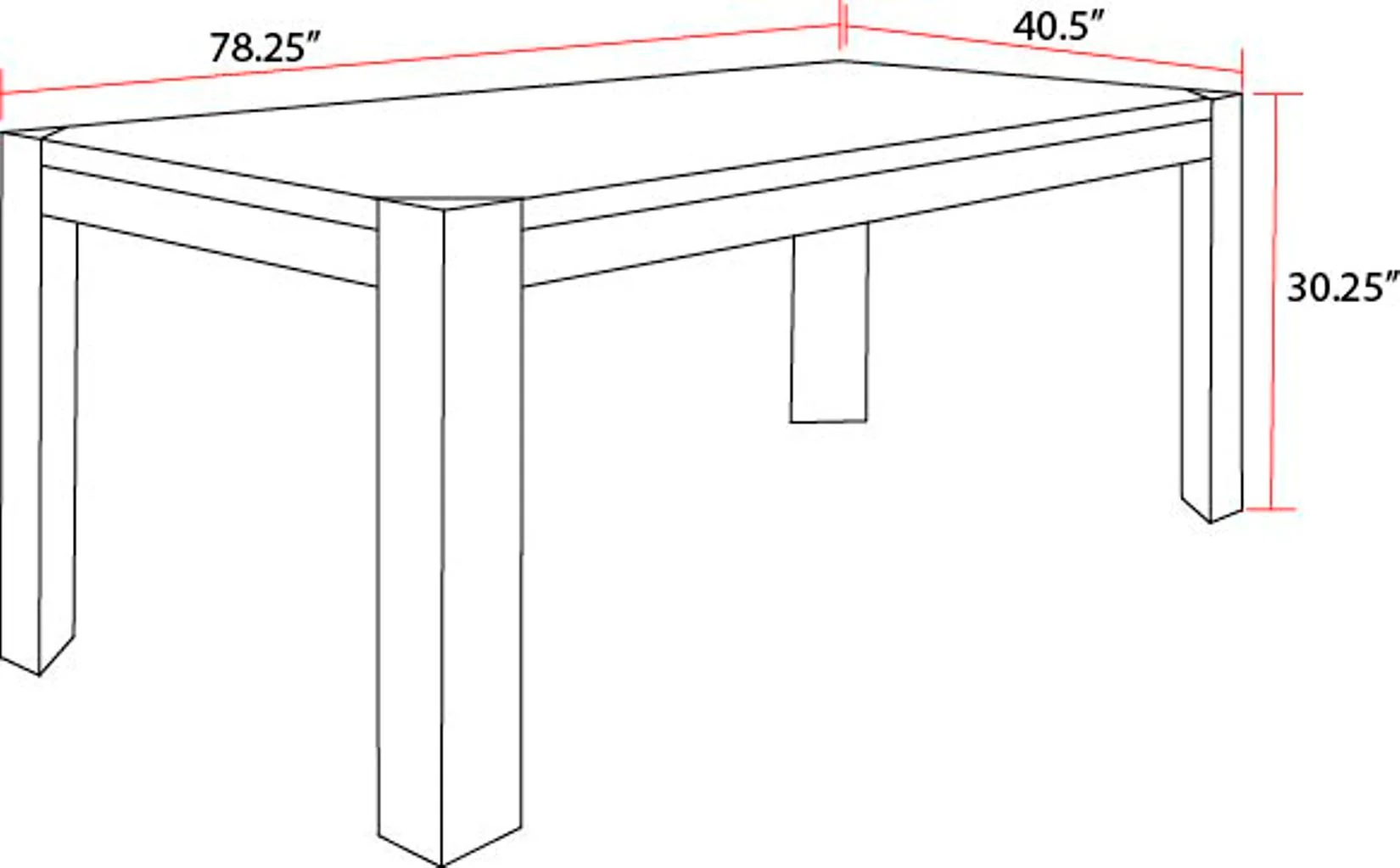 Parker House Cedar Fork - Dining 78 in. Rectangular Dining Table - Image 6