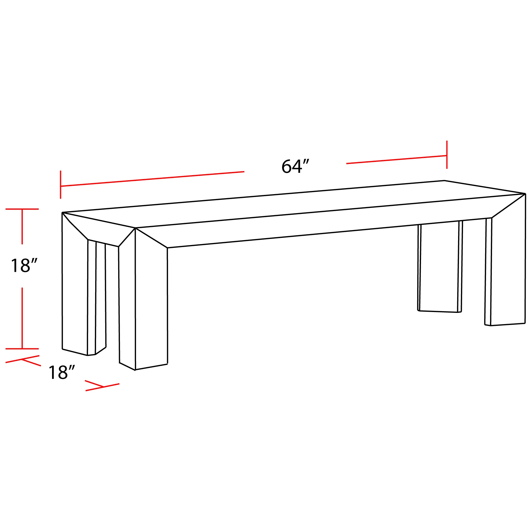 Parker House Crossings - Downtown Dining Bench - Image 6