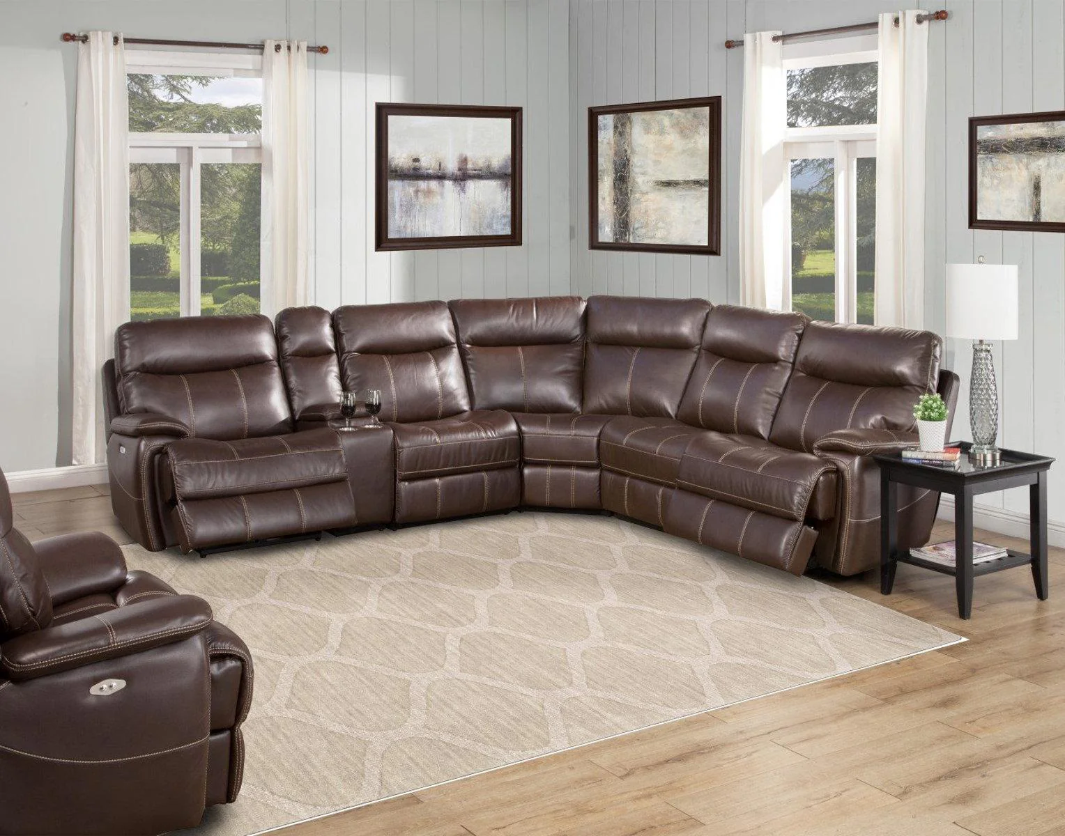 Parker House Dylan Power Right Arm Facing Recliner in Mahogany - Image 3