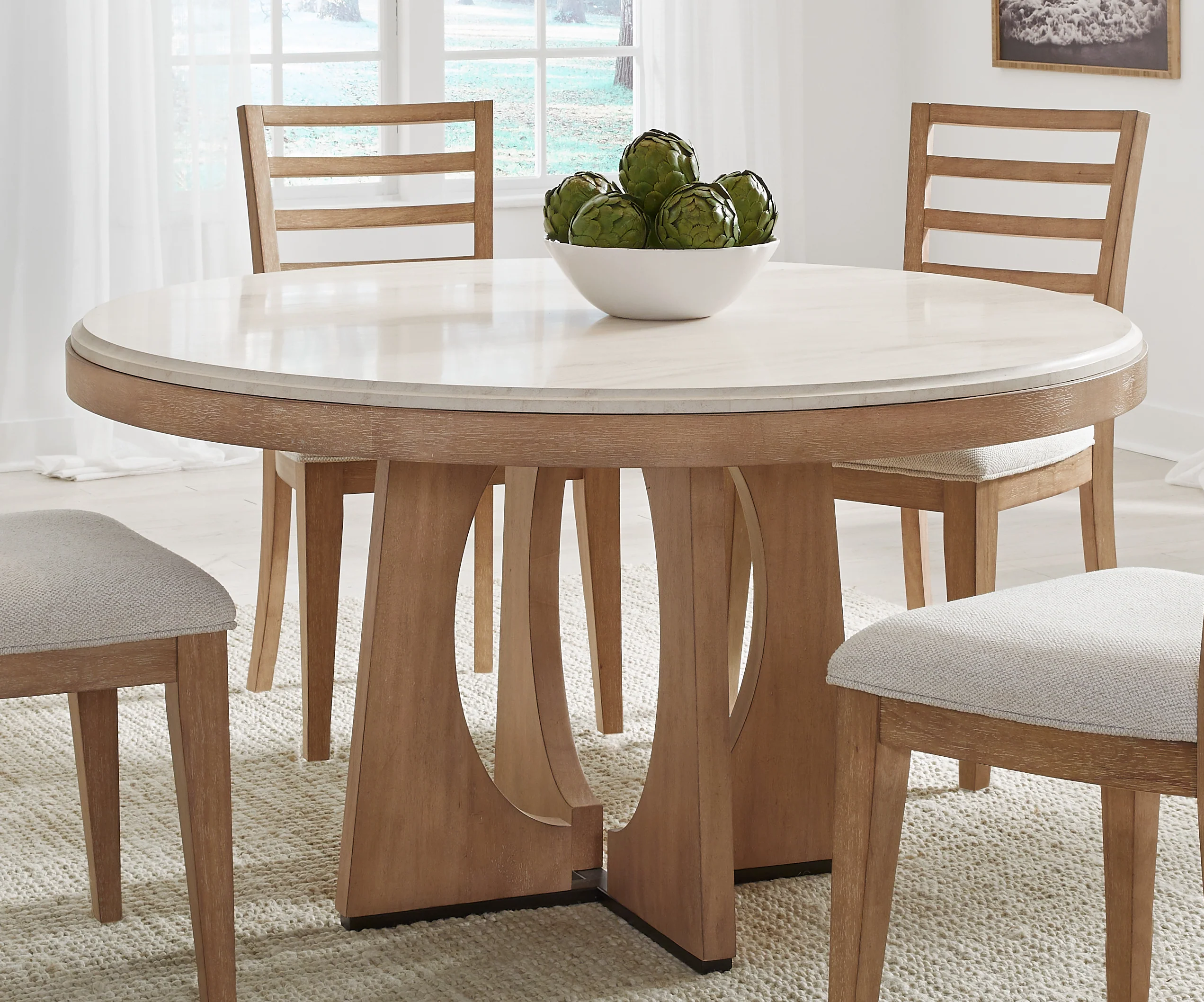 Parker House Escape - Dining 54 In. Round Table with 4 Ladderback Chairs - Image 3