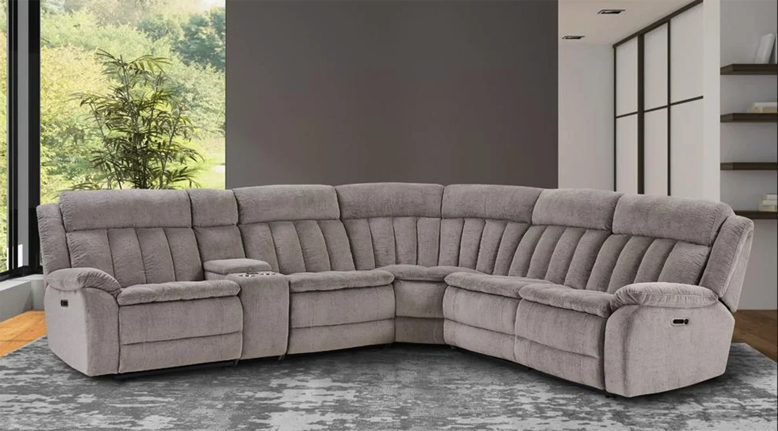 Parker House Furniture Cuddler Power Right Arm Facing Recliner in Laurel Dove - Image 4