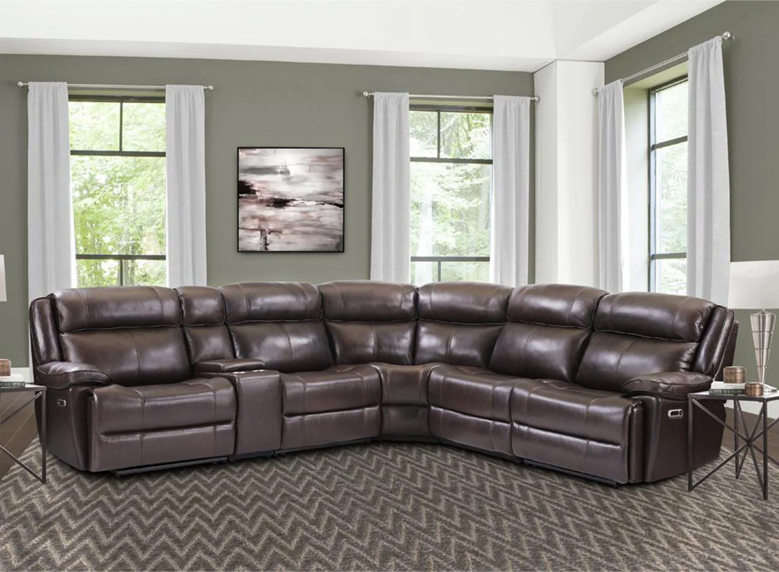 Parker House Furniture Eclipse Power Armless Recliner in Florence Brown - Image 4
