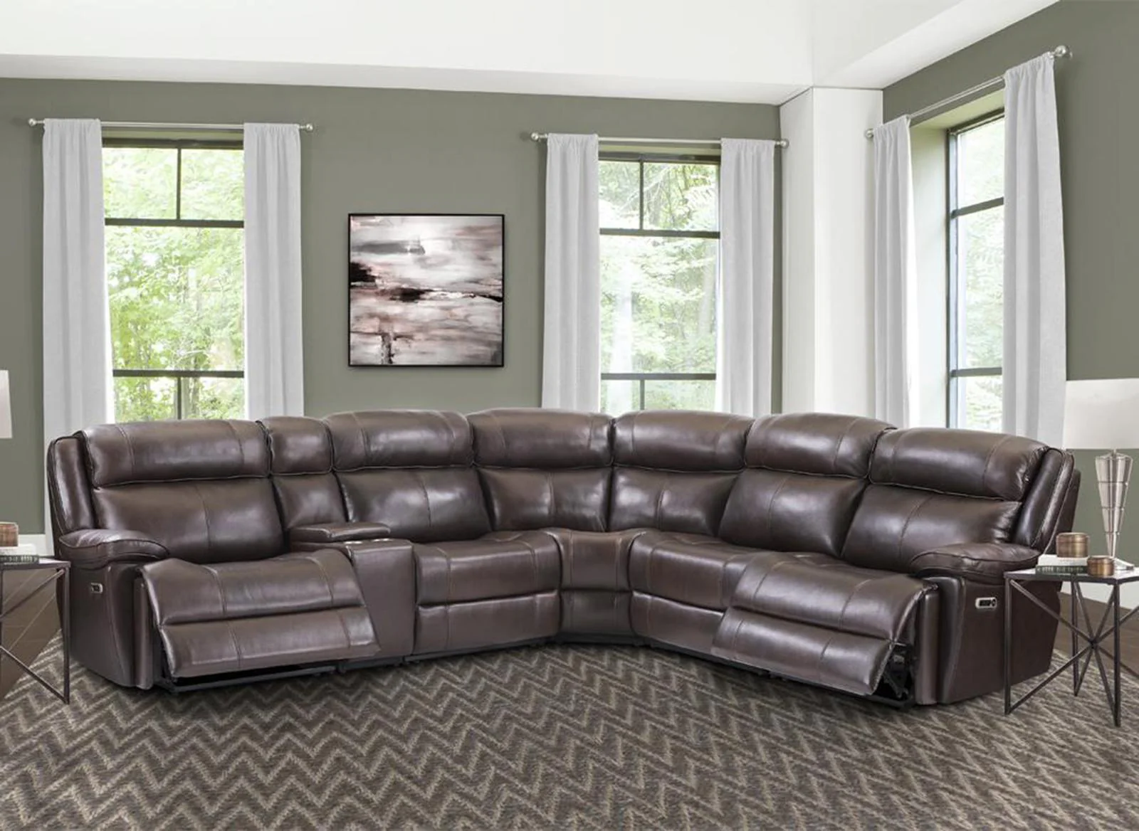 Parker House Furniture Eclipse Power Armless Recliner in Florence Brown - Image 5