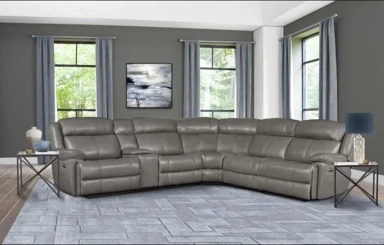 Parker House Furniture Eclipse Power Armless Recliner in Florence Heron - Image 2