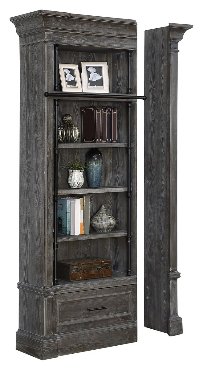 Parker House Gramercy Park Museum Bookcase in Vintage Burnished Smoke - Image 2