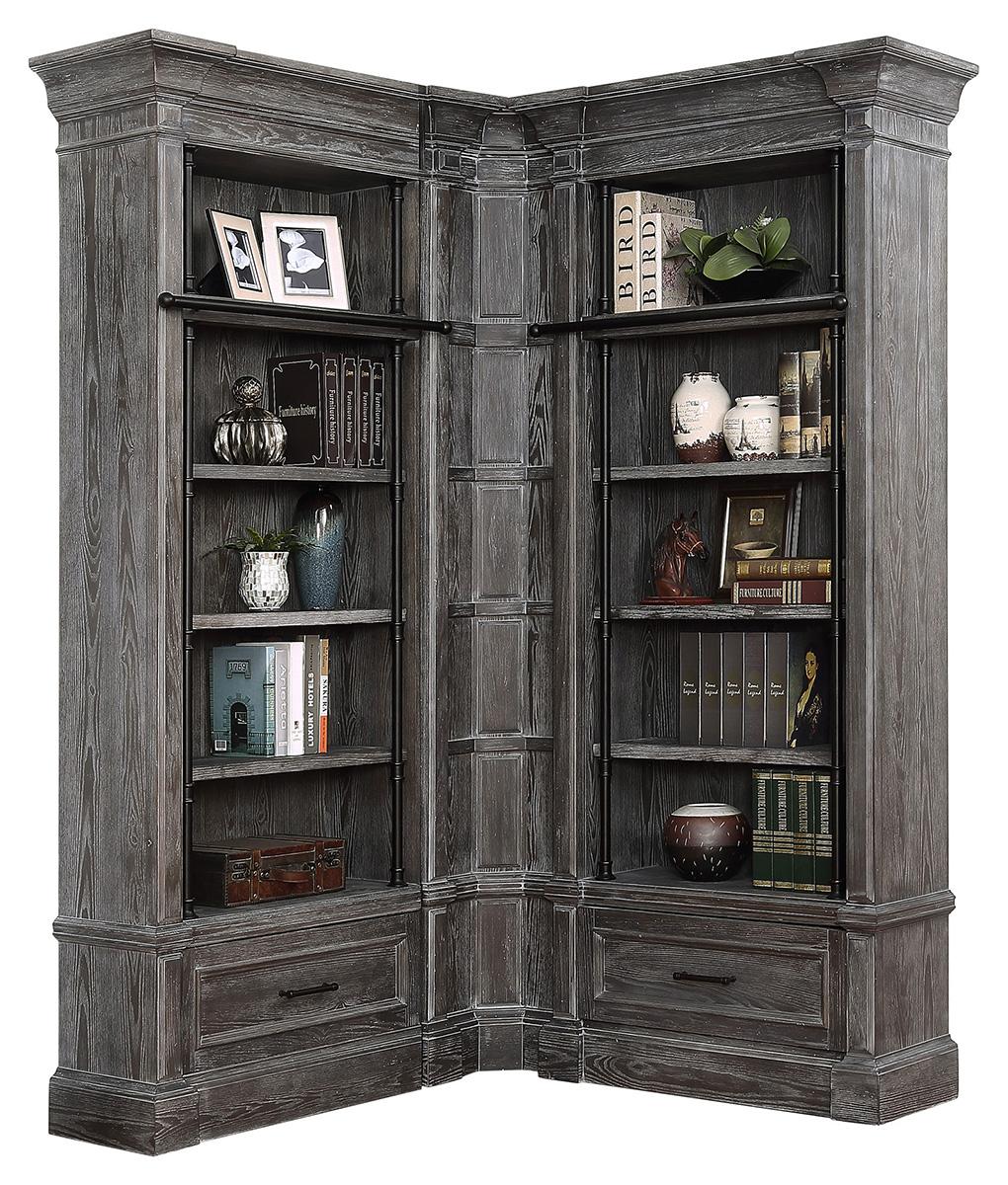 Parker House Gramercy Park Museum Bookcase in Vintage Burnished Smoke - Image 5