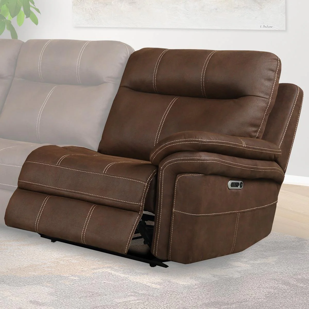 Parker House Mason Power Right Arm Facing Recliner in Dark Kahlua - Image 2