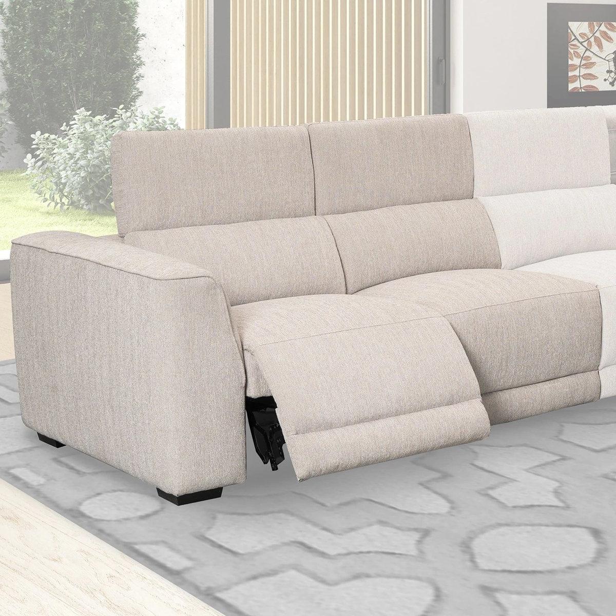 Parker House Noho Power Left Arm Facing Loveseat in Bisque - Image 2