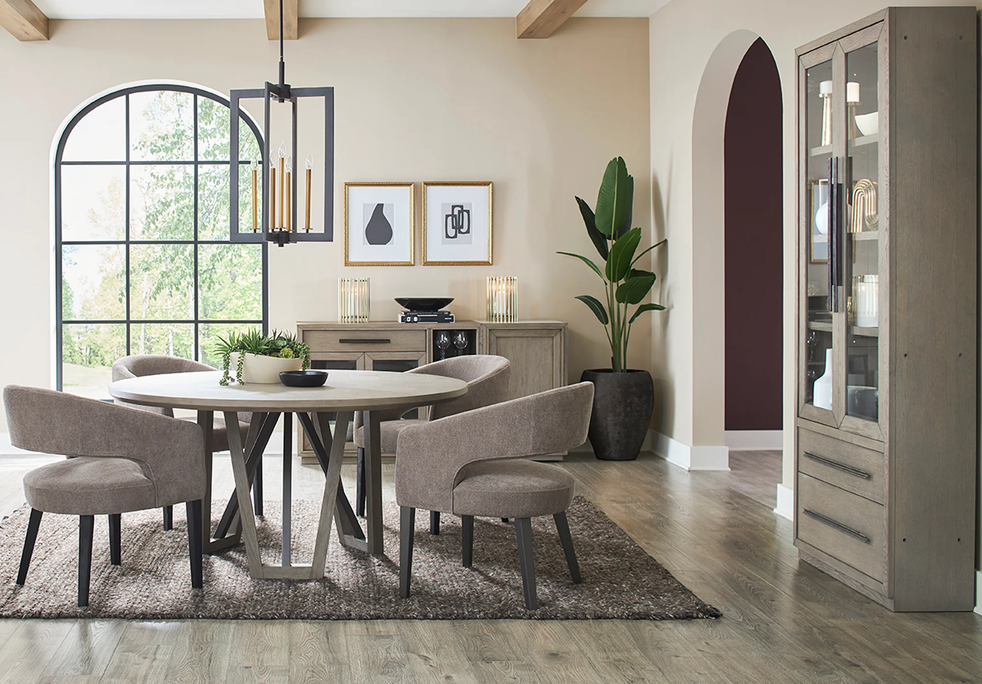Parker House Pure Modern Dining 60 In. Round Table with Wood Base - Image 4