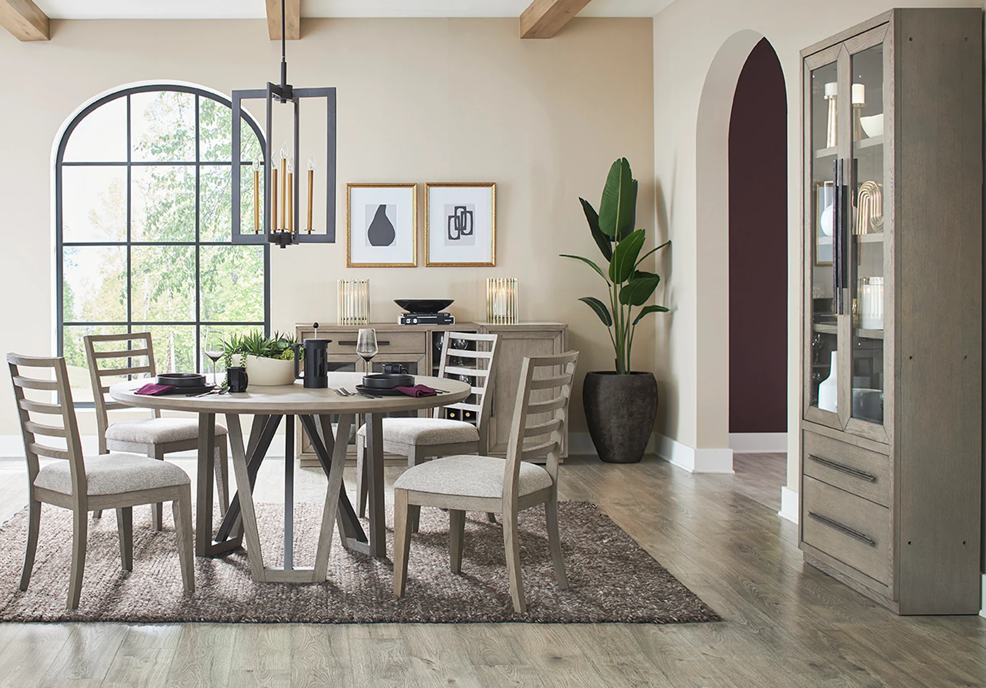 Parker House Pure Modern Dining 60 In. Round Table with Wood Base - Image 6