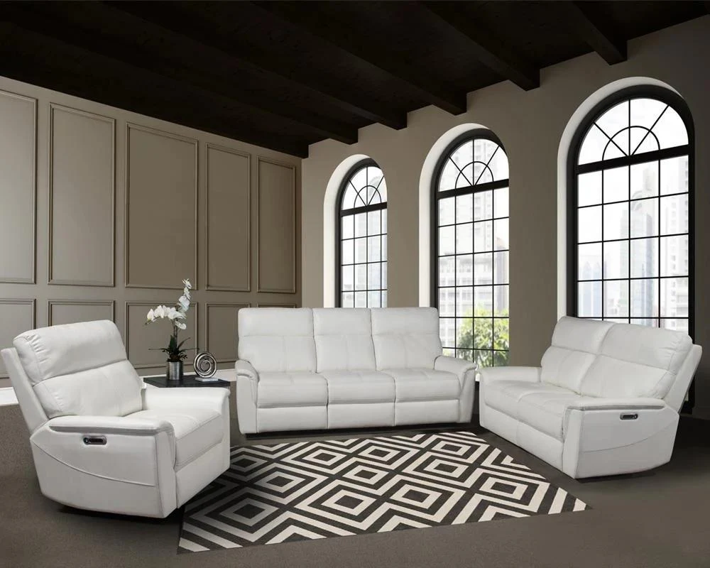 Parker House Reed Power Loveseat in Pure White - Image 2
