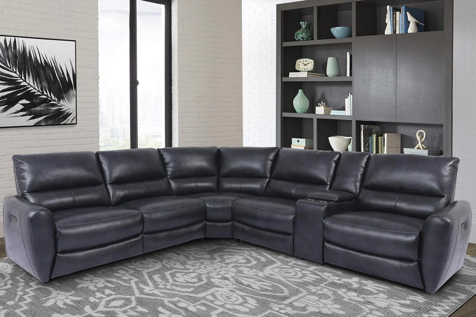 Parker House Samson Armless Recliner in Banner Navy - Image 4
