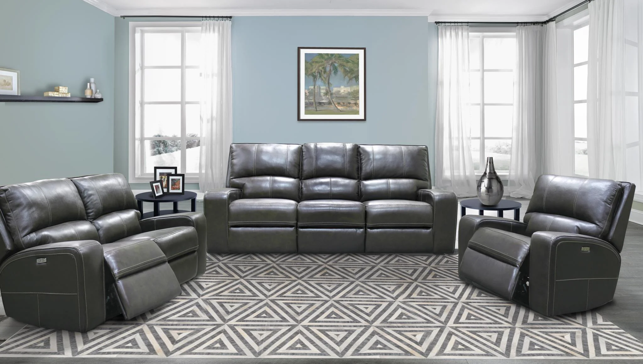 Parker House Swift Loveseat Dual PWR Reclining w/USB & PWR Headrest in Twilight - Image 2