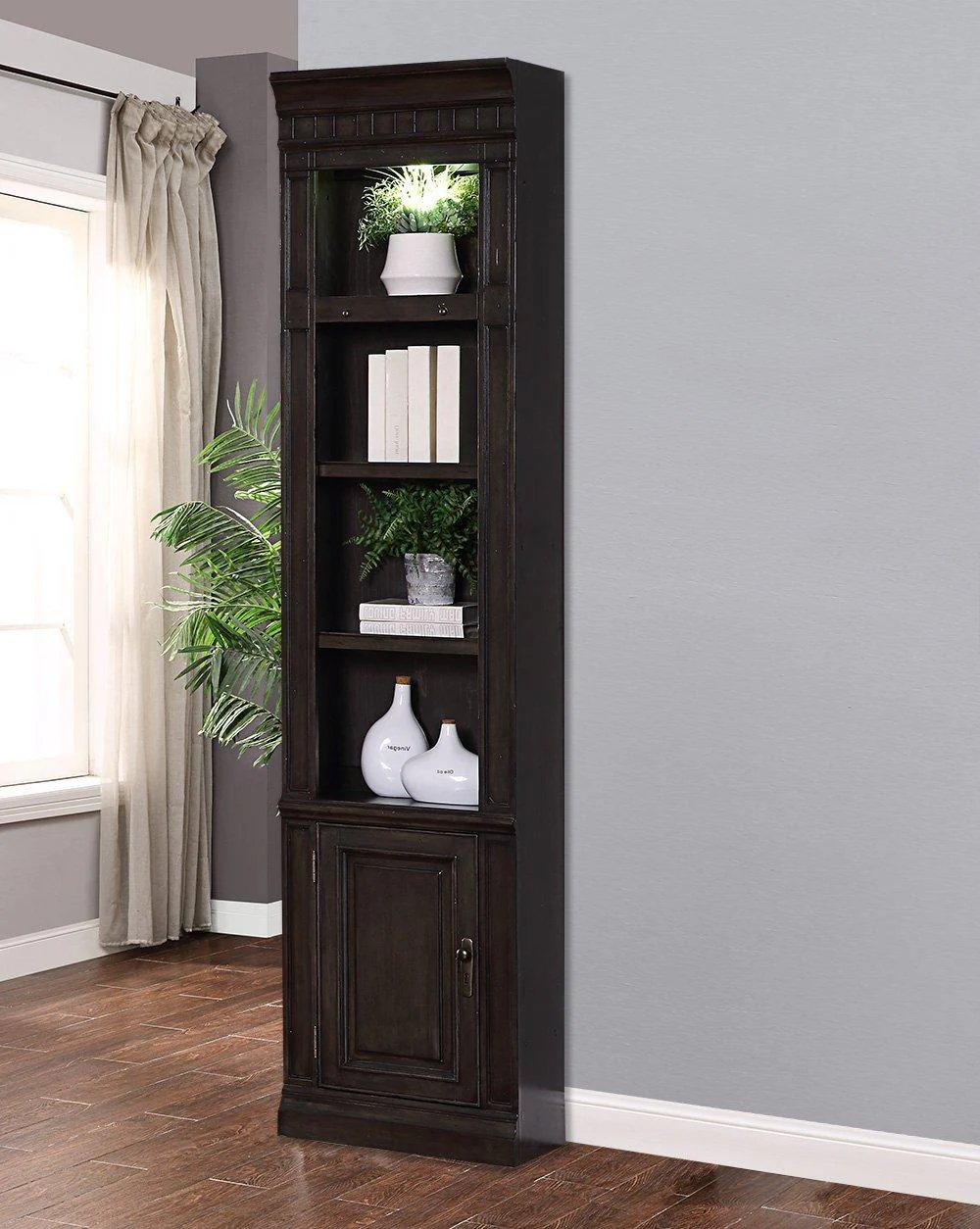 Parker House Washington Heights 22" Open Top Bookcase in Washed Charcoal - Image 2