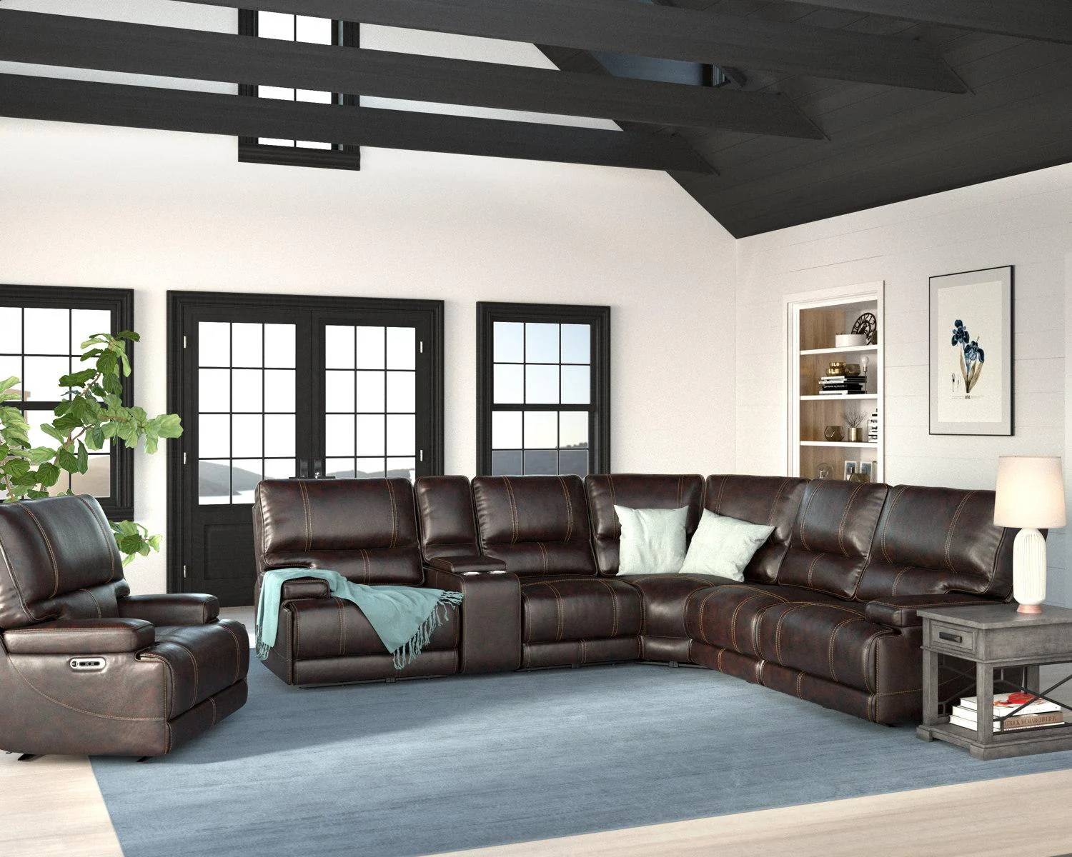 Parker House Whitman Power Cordless Left Arm Facing Recliner in Verona Coffee - Image 2