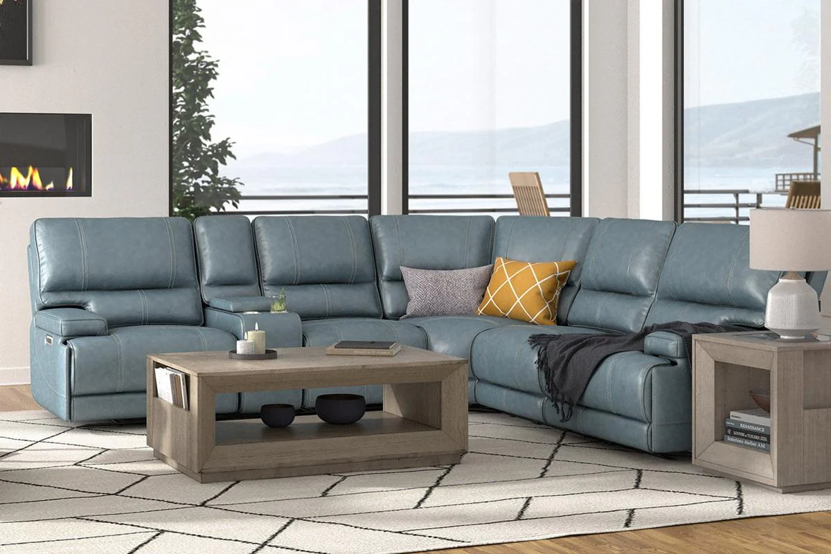Parker House Whitman Power Cordless Right Arm Facing Recliner in Verona Azure - Image 5