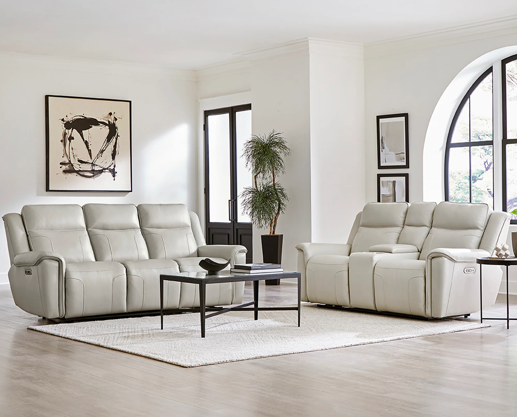 Parker Living Atlantis - Whisper Ivory Power Reclining Zero Gravity Console Loveseat - Image 3