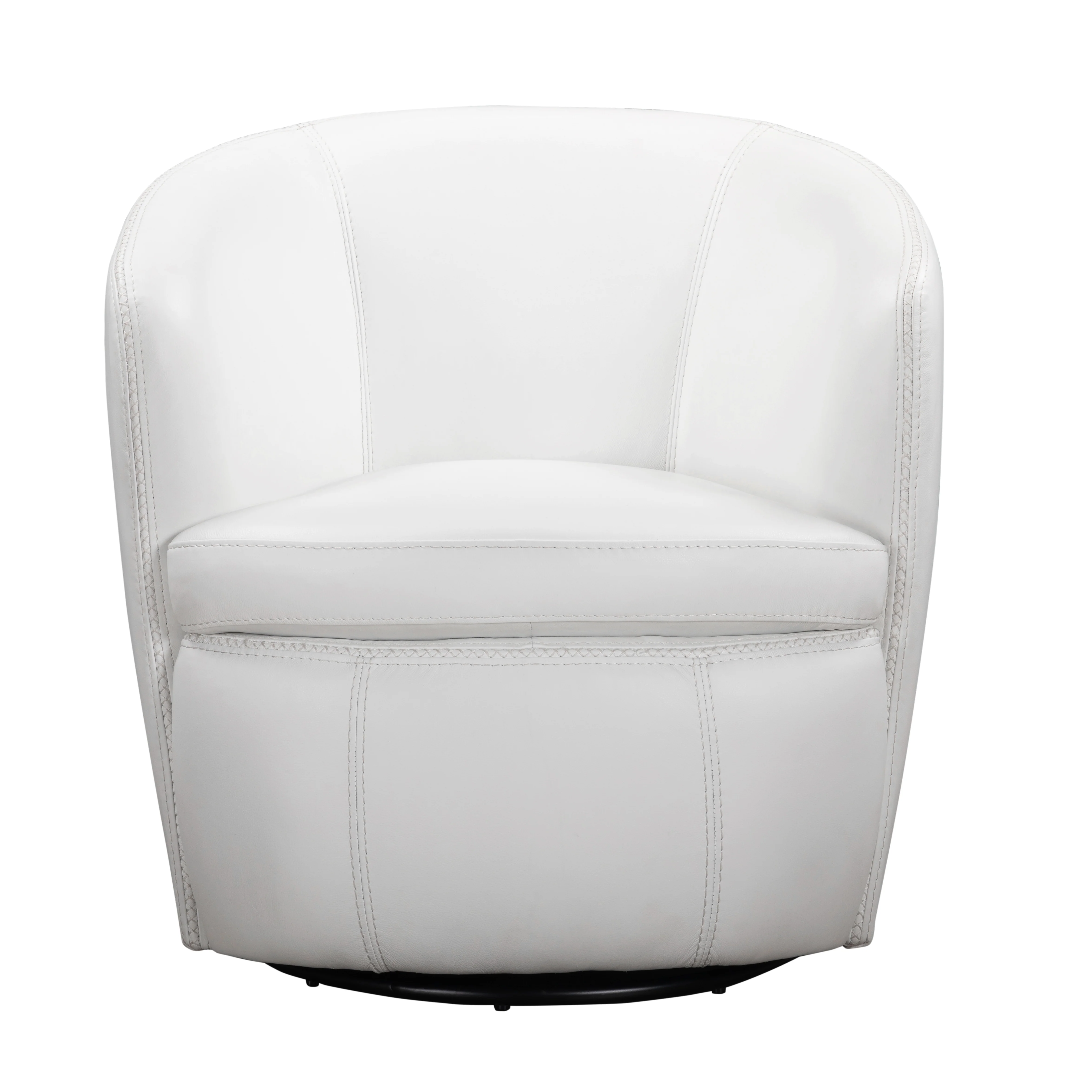 Parker Living Barolo - Snow 100% Italian Leather Swivel Club Chair - Image 4