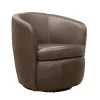 Parker Living Barolo - Vintage Brown 100% Italian Leather Swivel Club Chair - Image 2