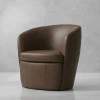 Parker Living Barolo - Vintage Brown 100% Italian Leather Swivel Club Chair - Image 4