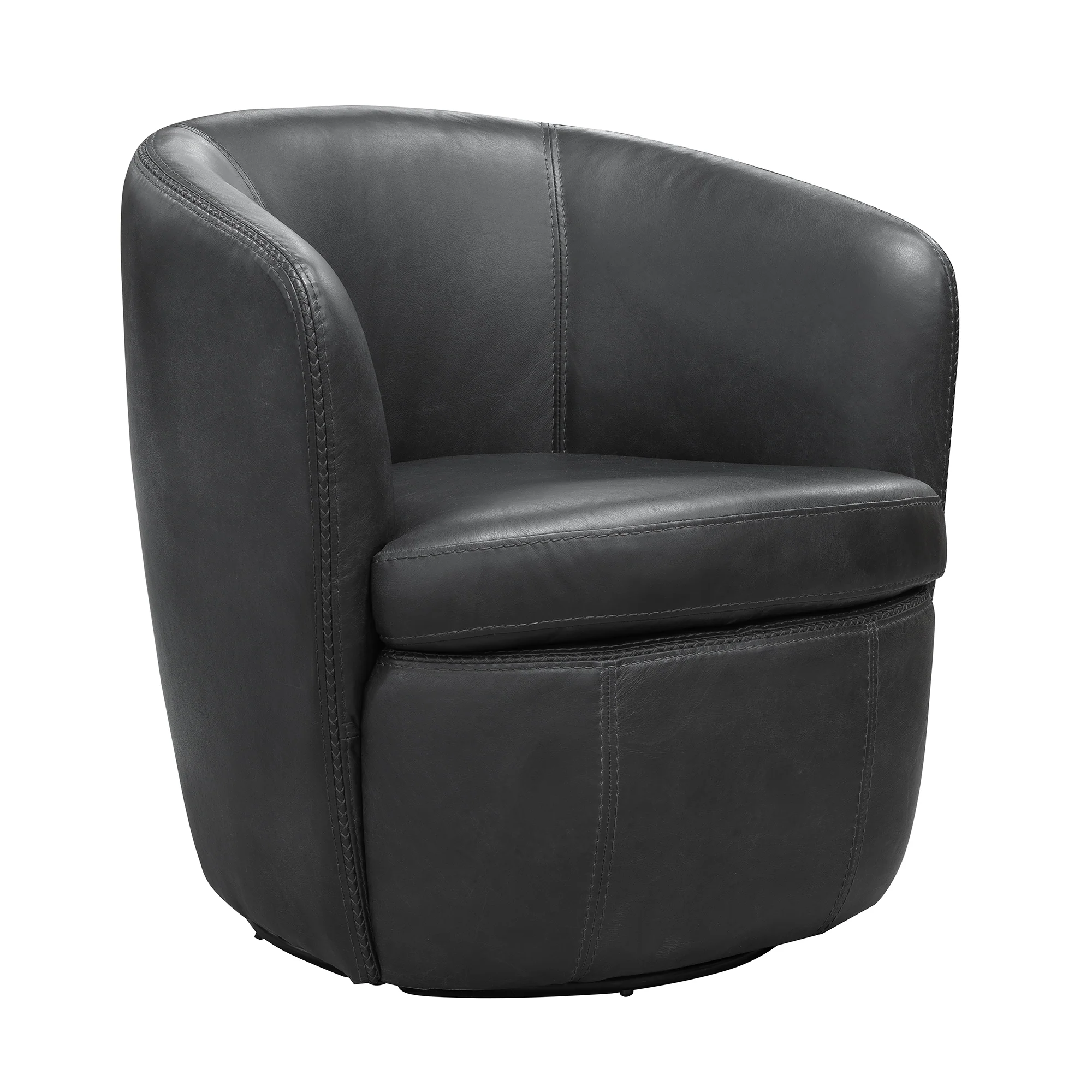 Parker Living Barolo - Vintage Slate 100% Italian Leather Swivel Club Chair - Image 2