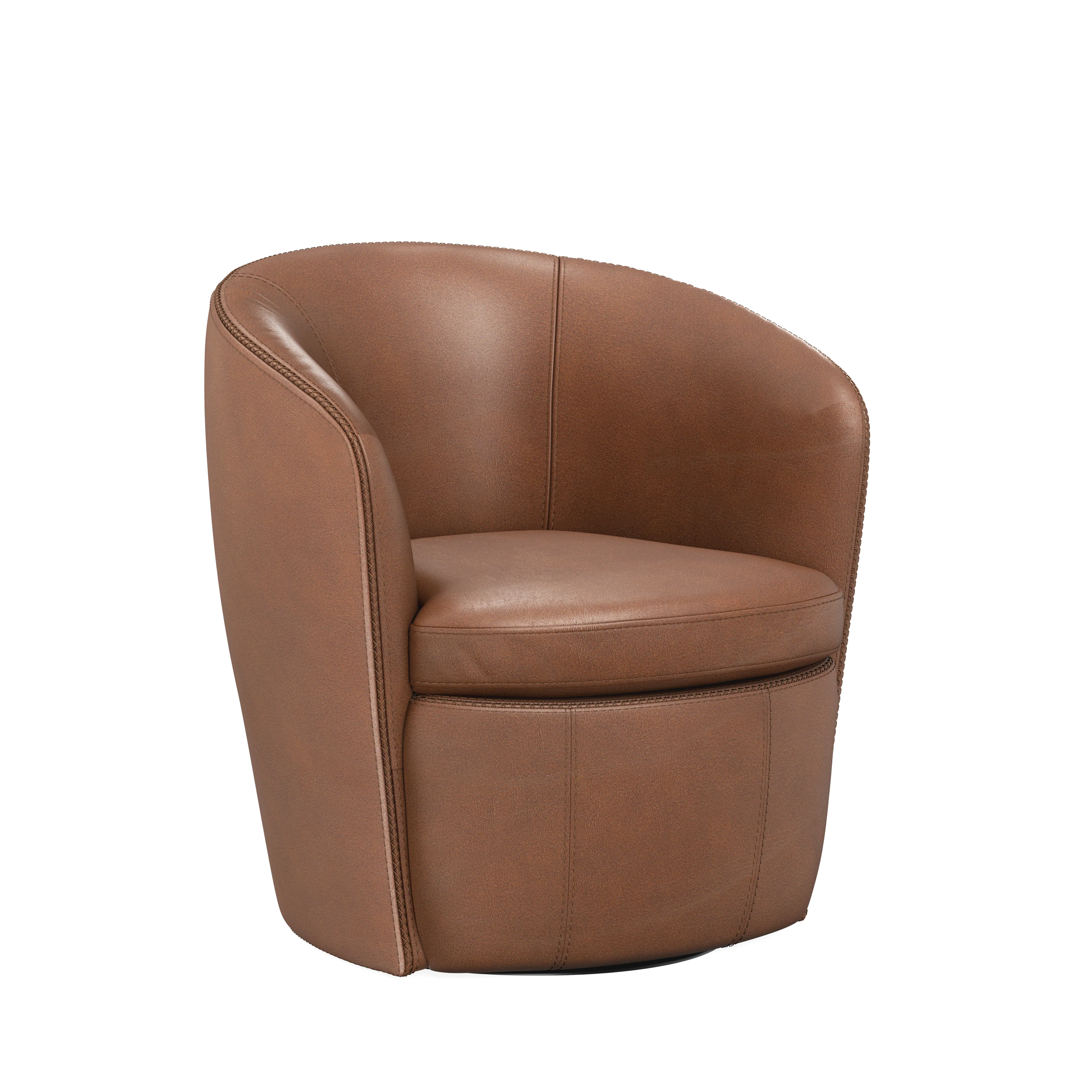 Parker Living Barolo - Vintage Whiskey 100% Italian Leather Swivel Club Chair - Image 2