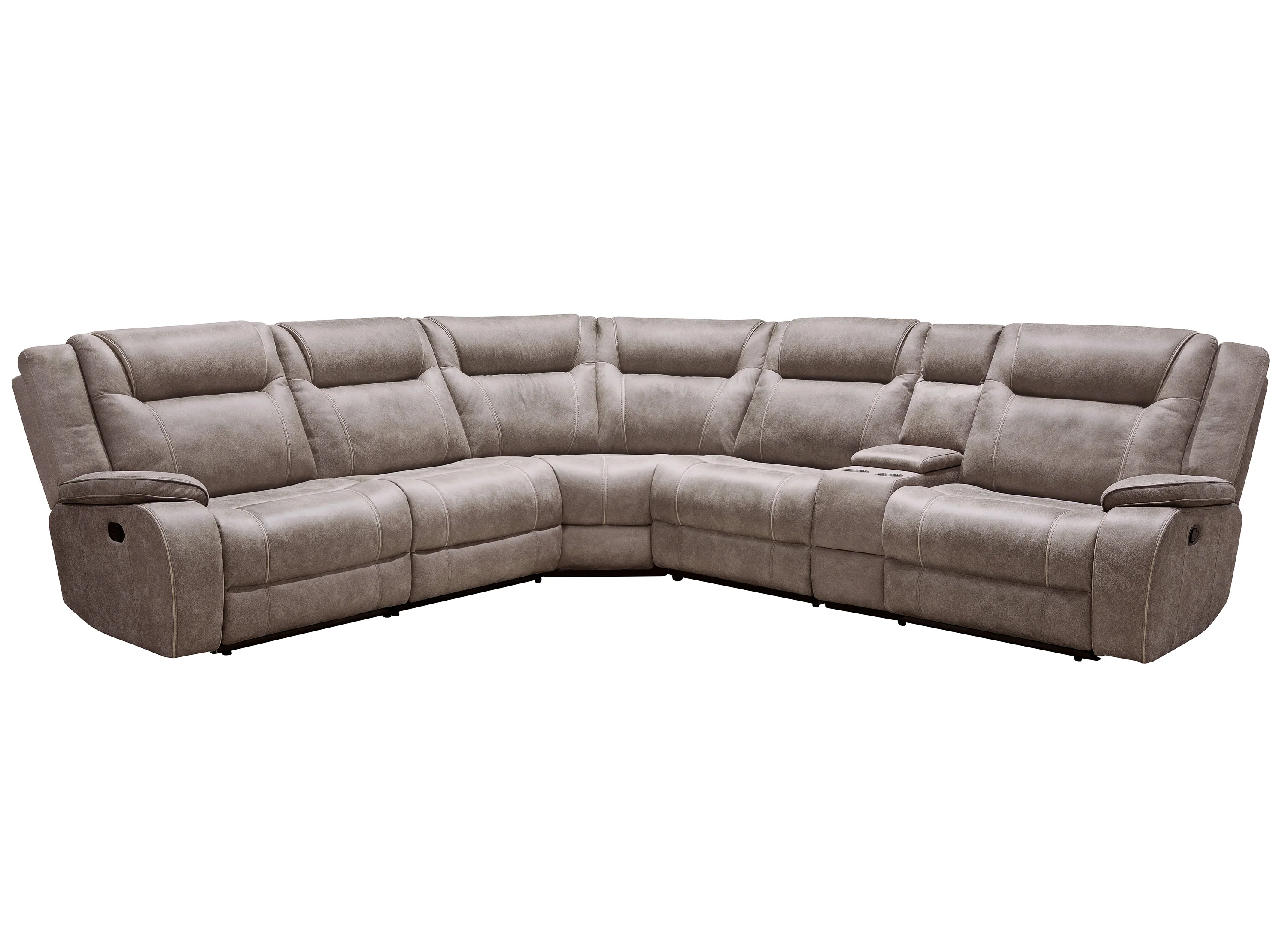 Parker Living Blake - Desert Taupe 6 Piece Modular Reclining Sectional and Entertainment Console - Image 2