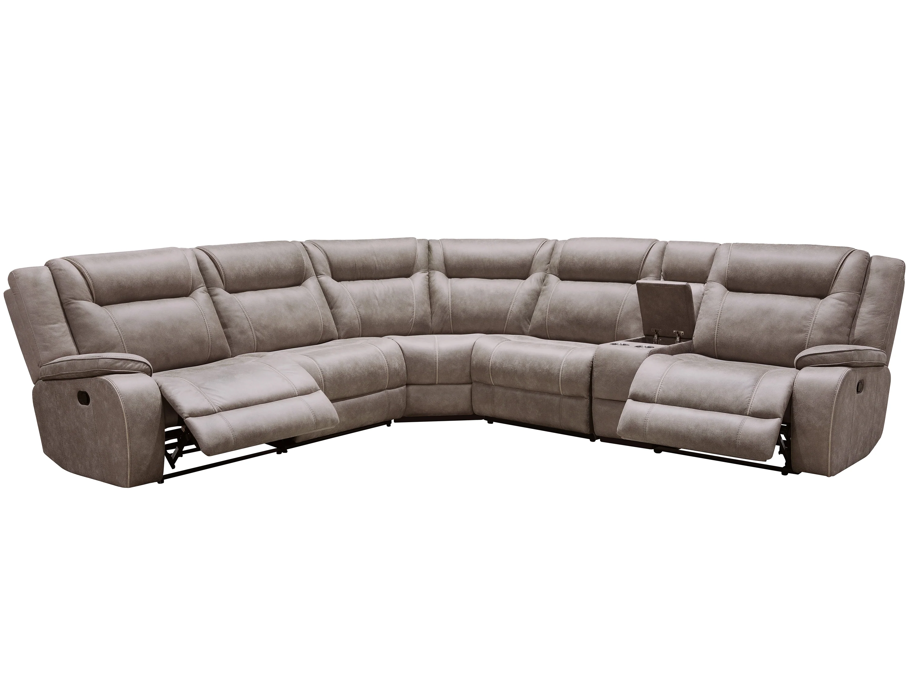 Parker Living Blake - Desert Taupe 6 Piece Modular Reclining Sectional and Entertainment Console - Image 5