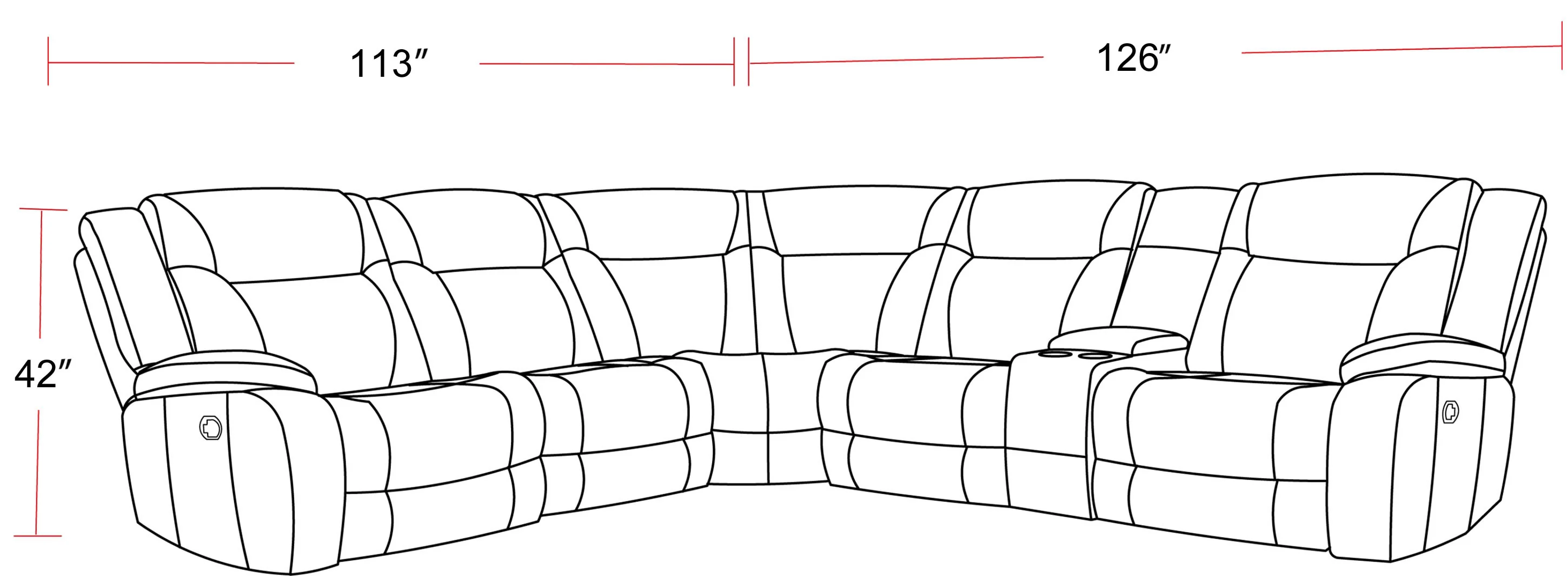 Parker Living Blake - Desert Taupe 6 Piece Modular Reclining Sectional and Entertainment Console - Image 6