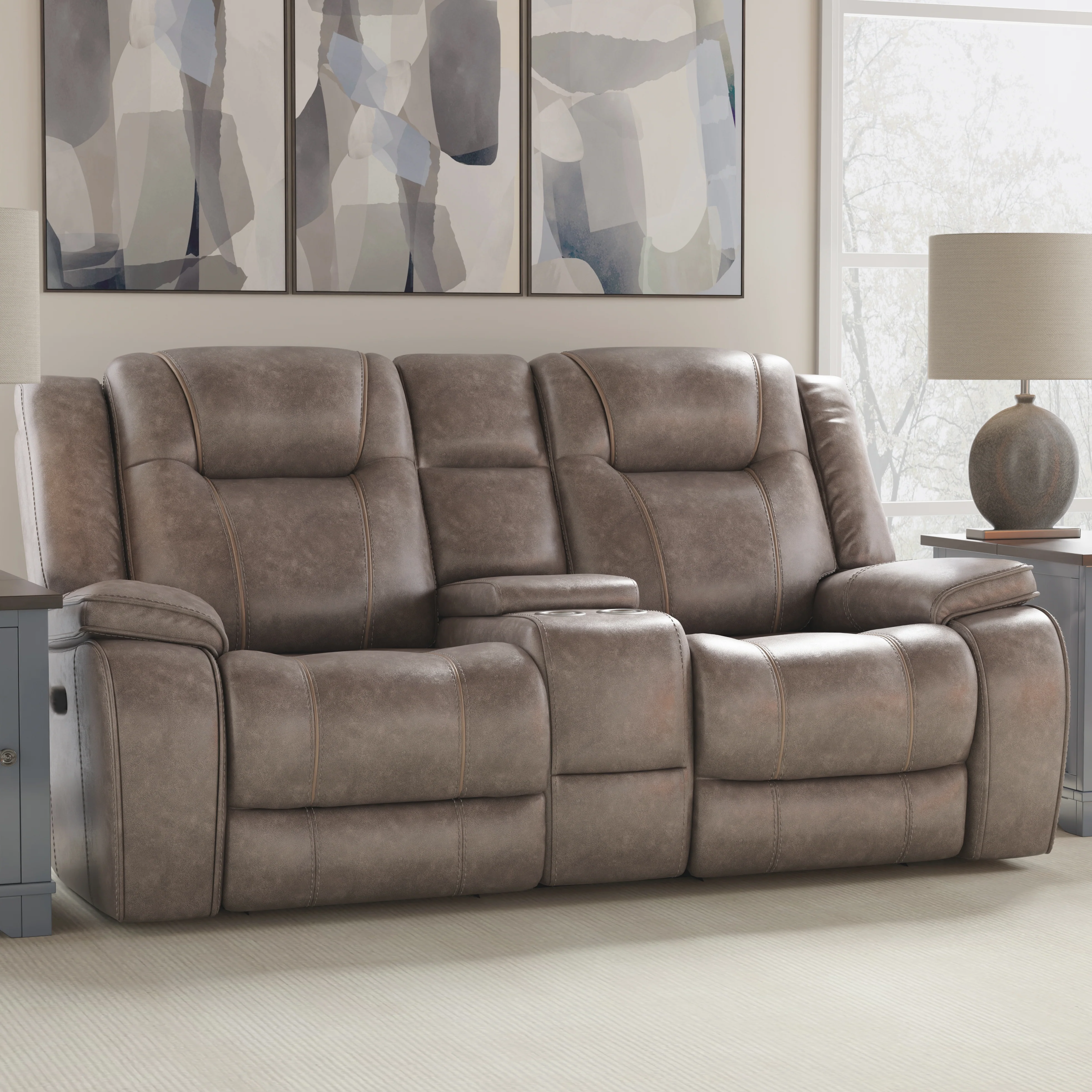 Parker Living Blake - Desert Taupe Manual Reclining Sofa and Loveseat - Image 6