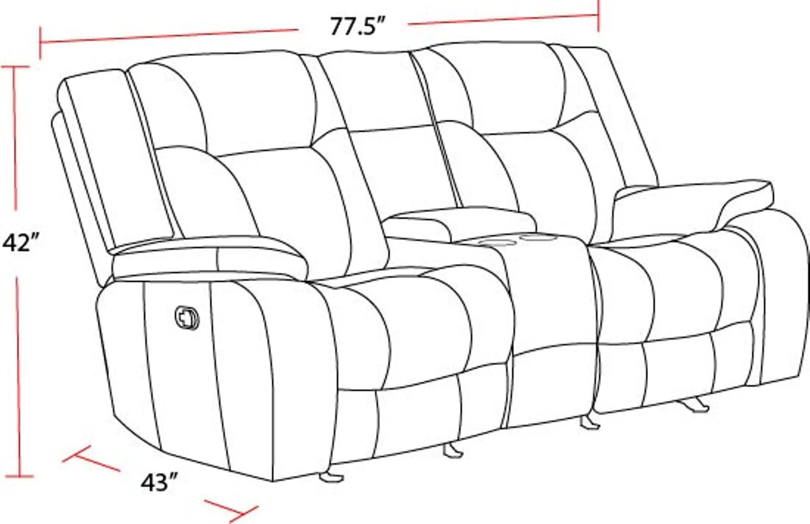 Parker Living Blake - Desert Taupe Reclining Console Loveseat - Image 10