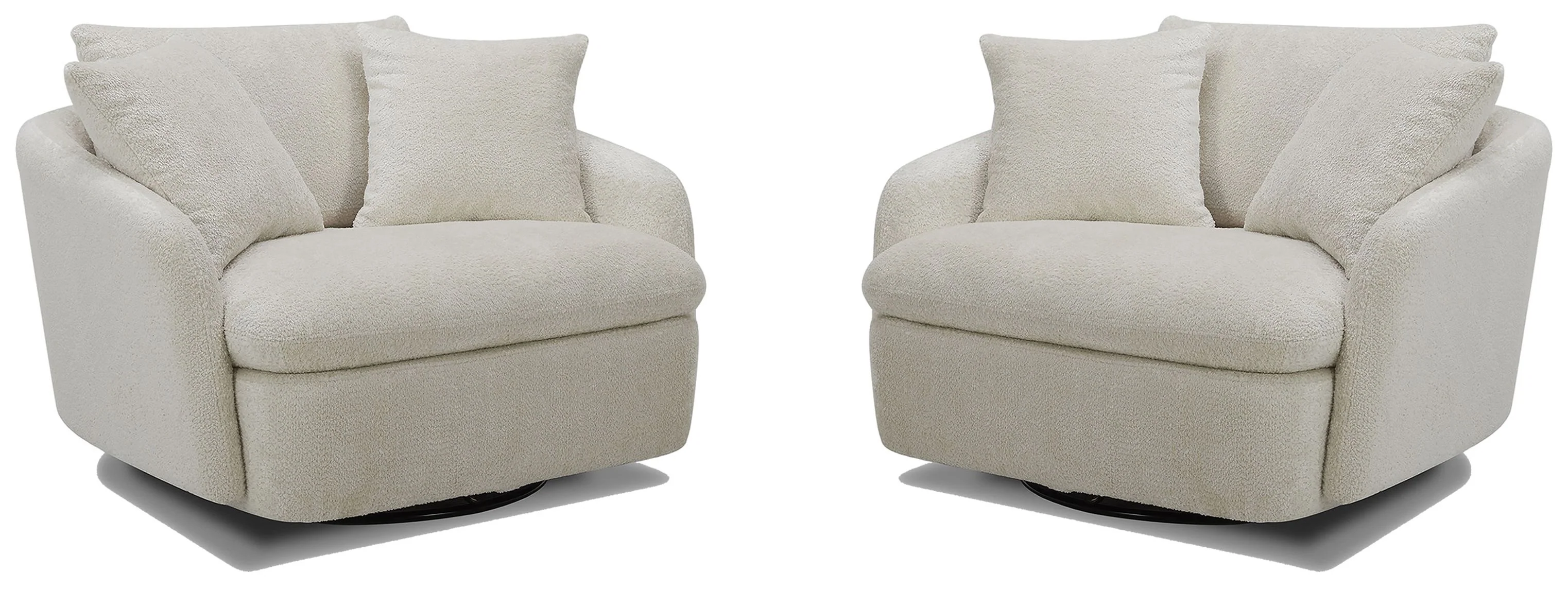 Parker Living Boomer - Utopia Sand Large Swivel Chair with 2 Toss Pillows Two Pack - Image 2