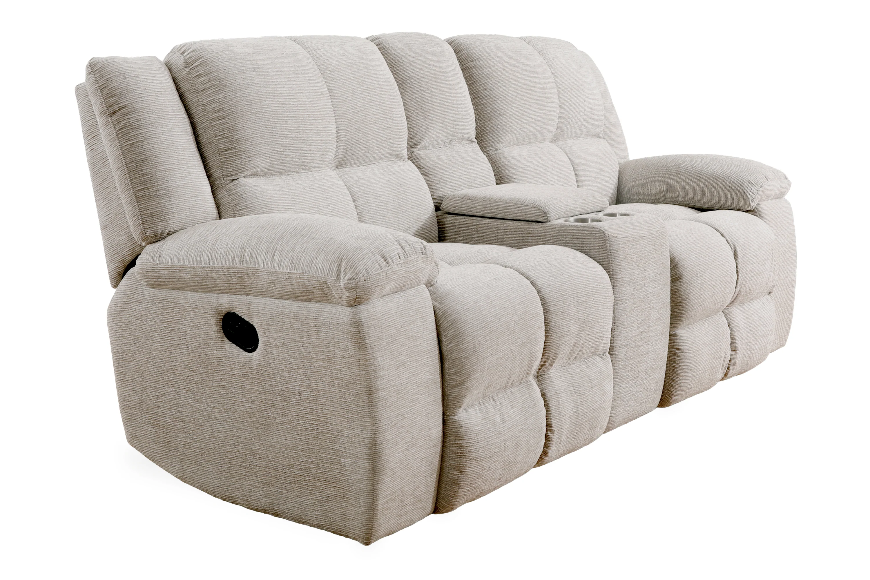 Parker Living Buster - Opal Taupe Manual Reclining Console Loveseat - Image 2