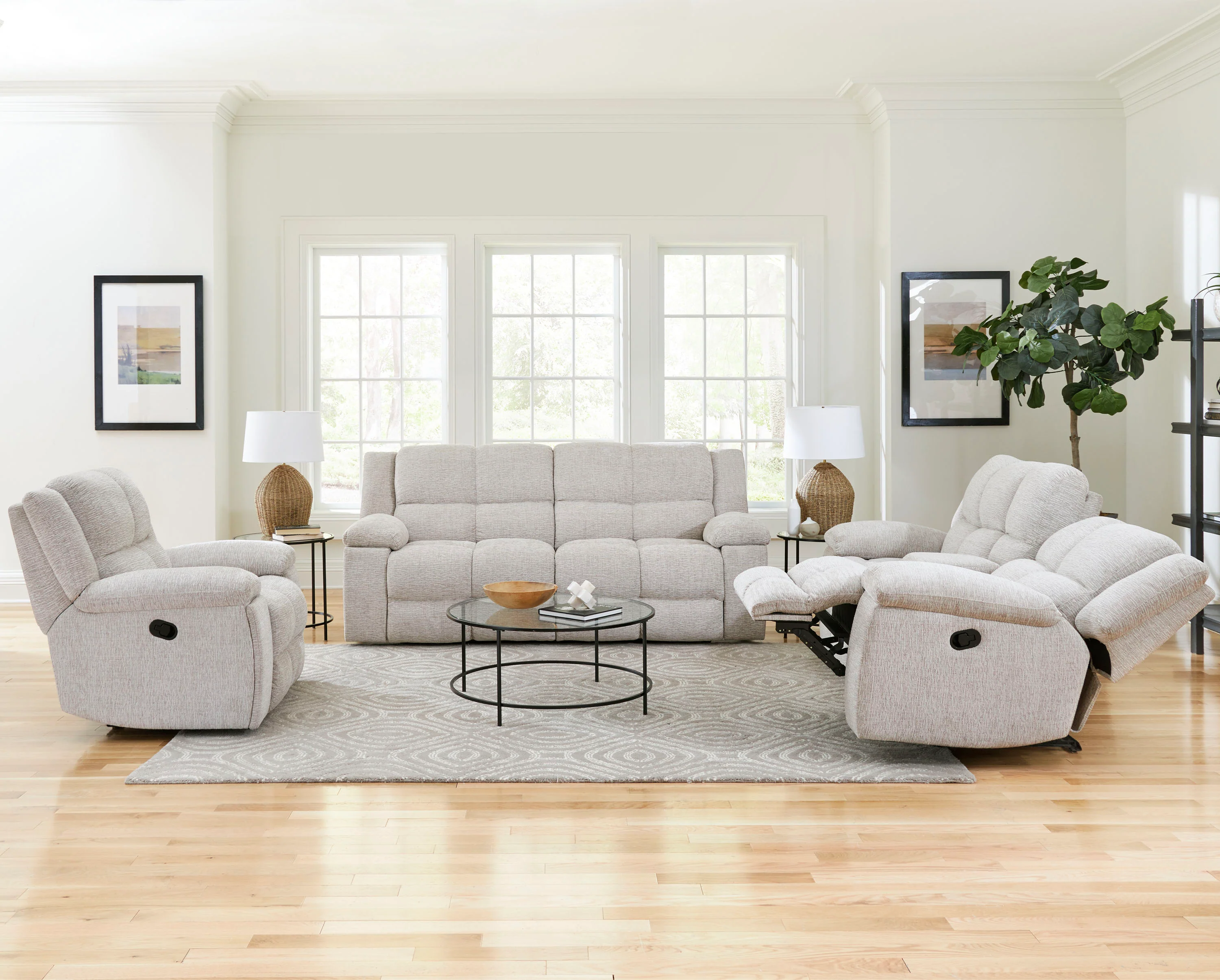 Parker Living Buster - Opal Taupe Manual Reclining Console Loveseat - Image 4