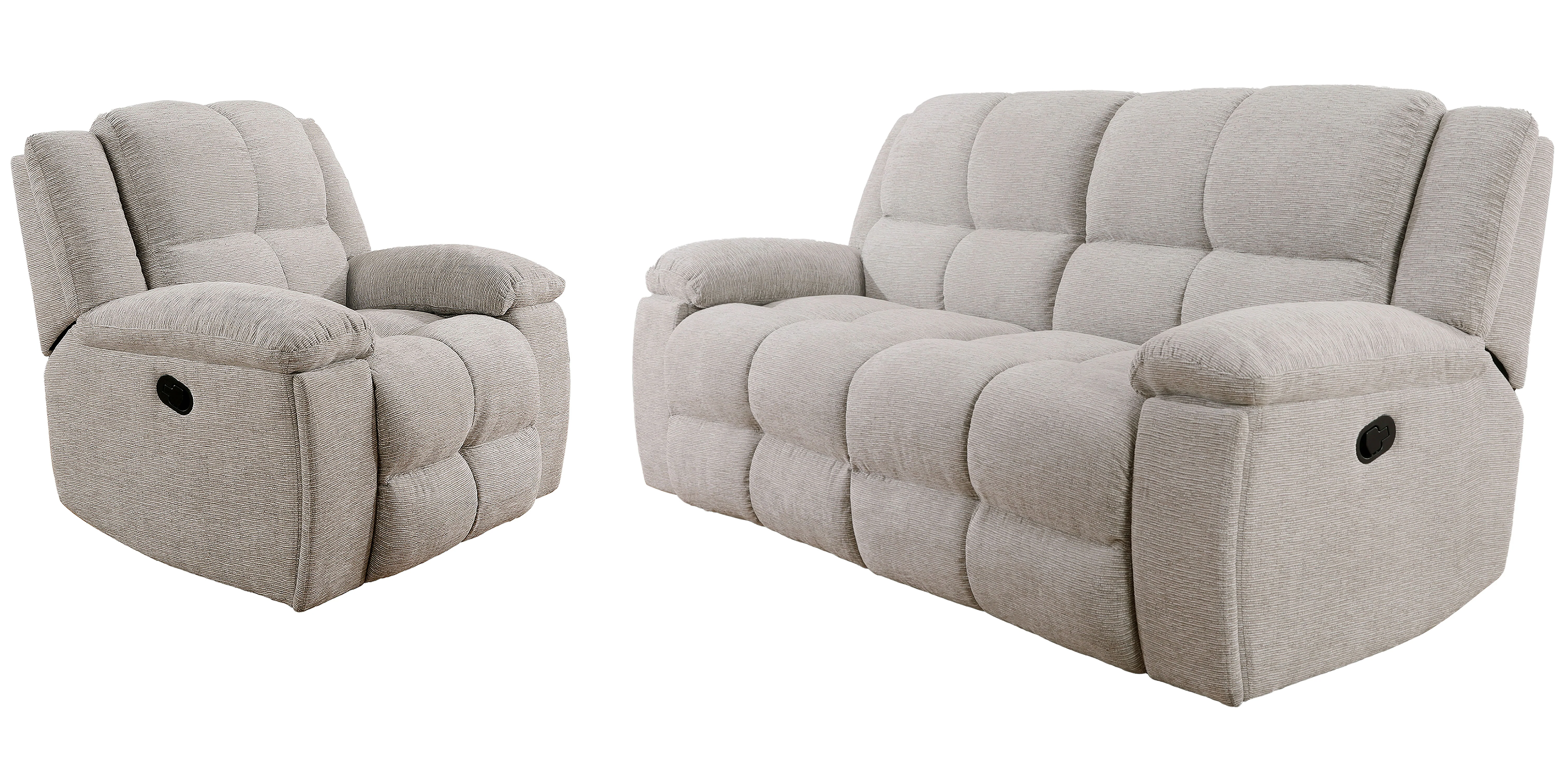 Parker Living Buster - Opal Taupe Manual Reclining Sofa and Recliner - Image 2
