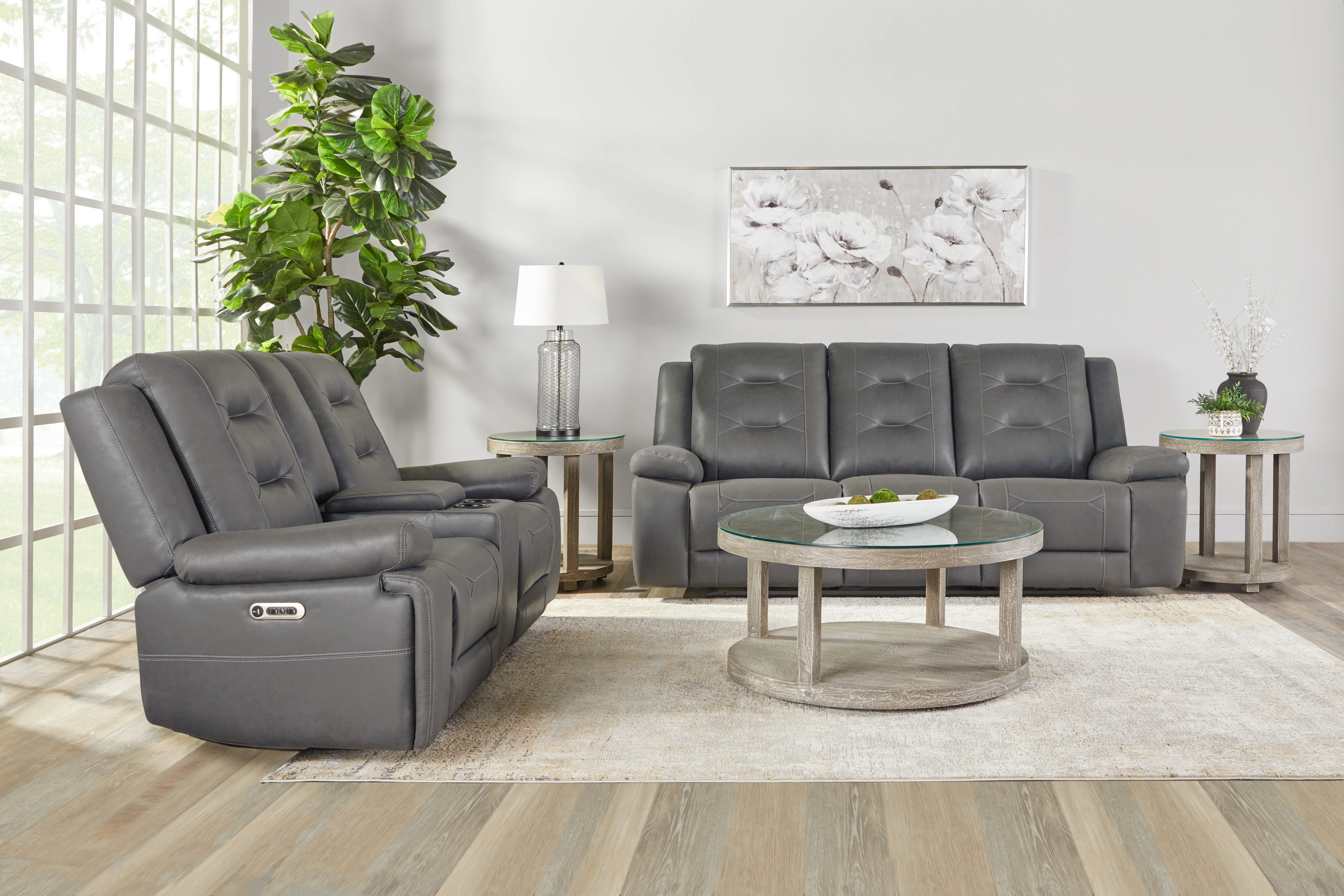 Parker Living Caldwell - Tahoe Charcoal Power Reclining Sofa and Loveseat - Image 2