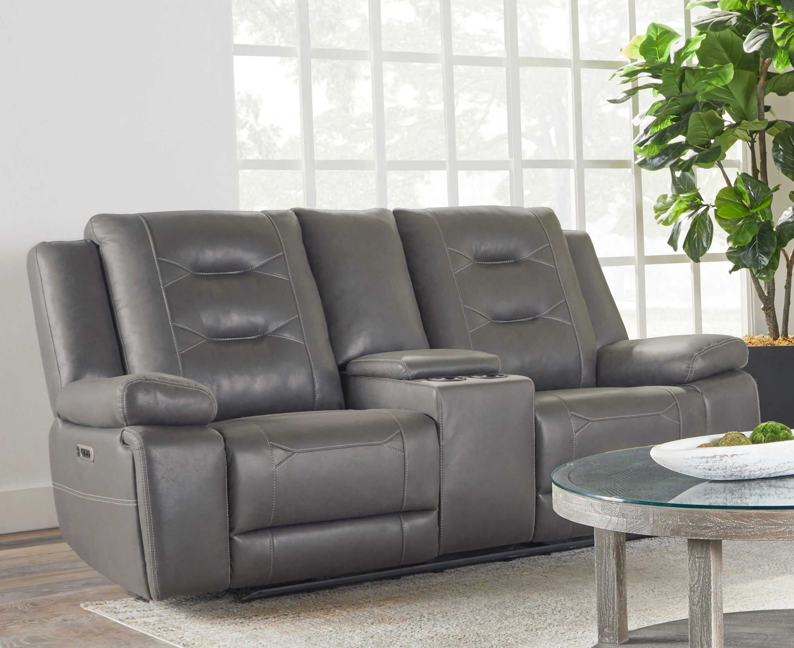 Parker Living Caldwell - Tahoe Charcoal Power Reclining Sofa and Loveseat - Image 5