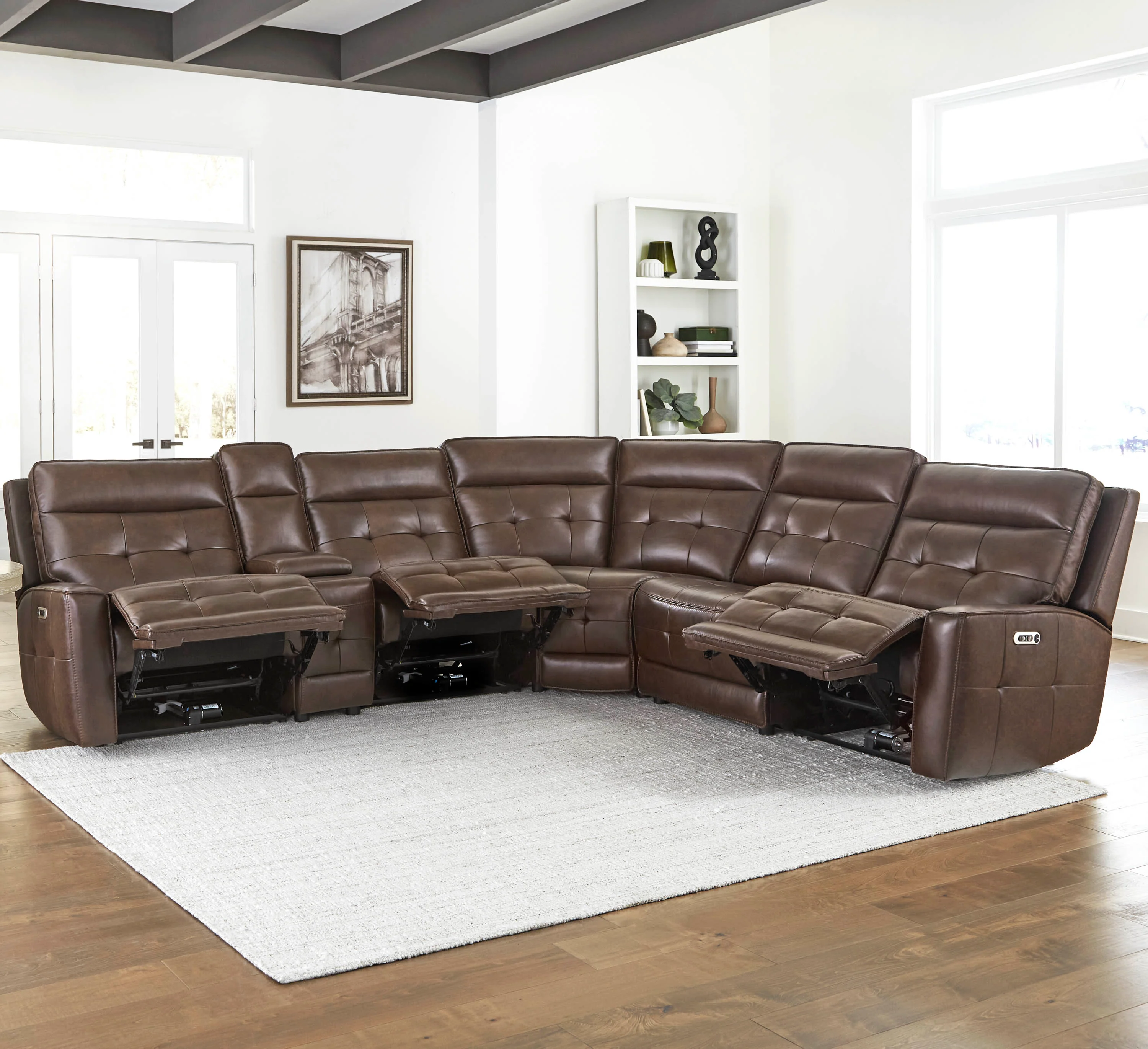 Parker Living Canterbury - Acorn 6 Piece Zero Gravity Modular Power Reclining Sectional - Image 2