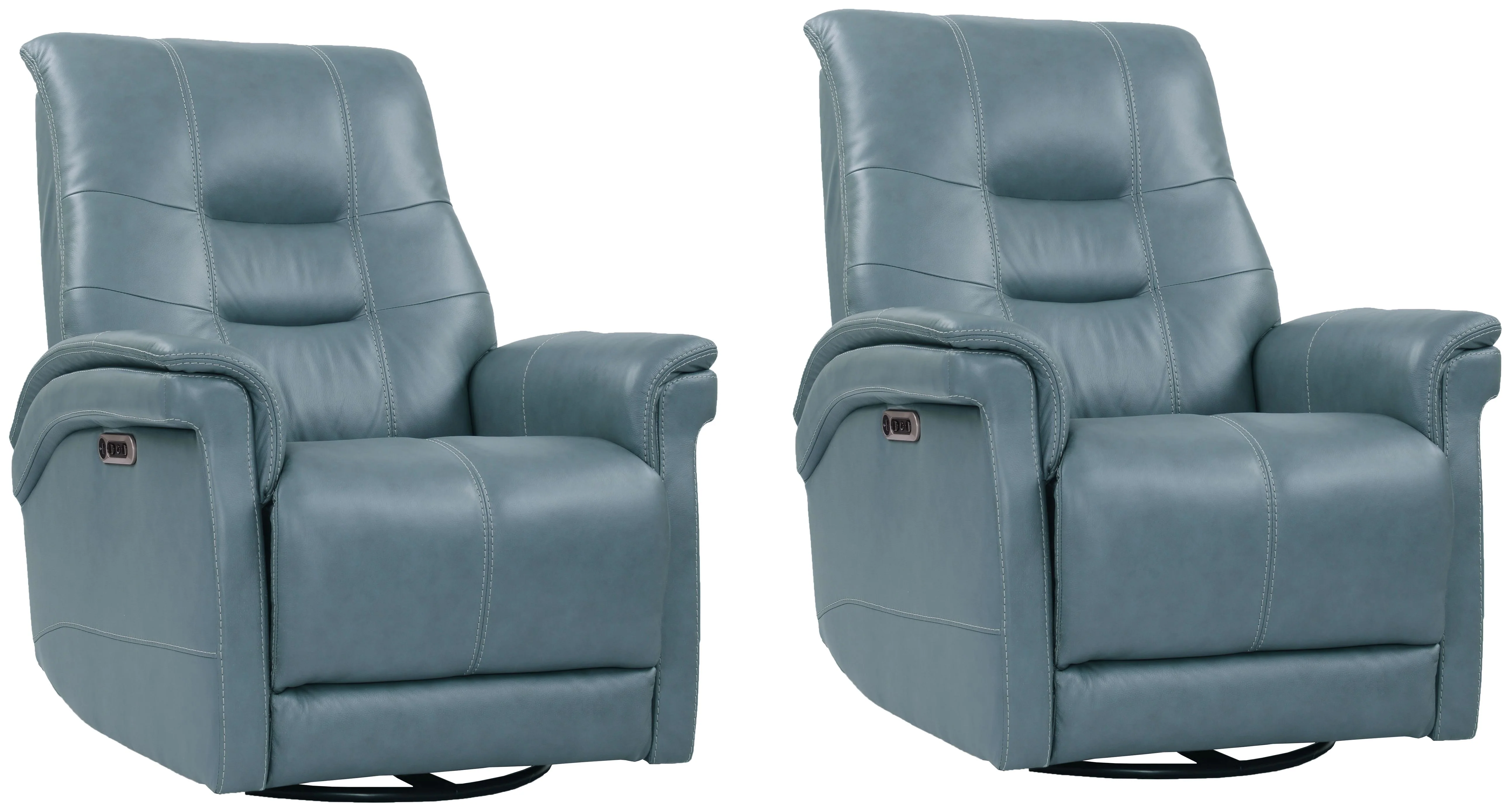 Parker Living Carnegie - Verona Azure - Powered By Freemotion Cordless Power Swivel Glider Recliner Two Pack - Image 2