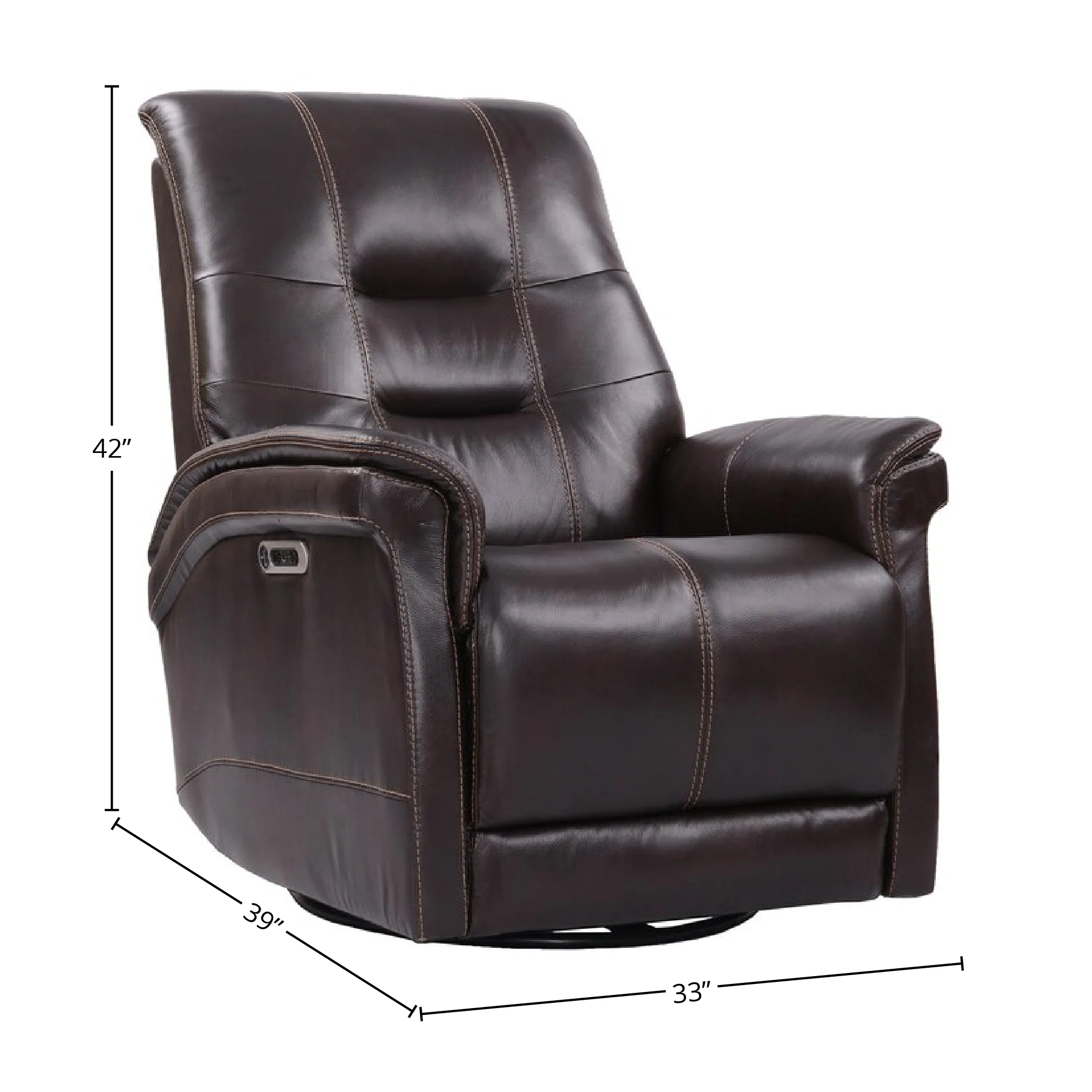 Parker Living Carnegie - Verona Coffee - Powered By Freemotion Cordless Power Swivel Glider Recliner - Image 4